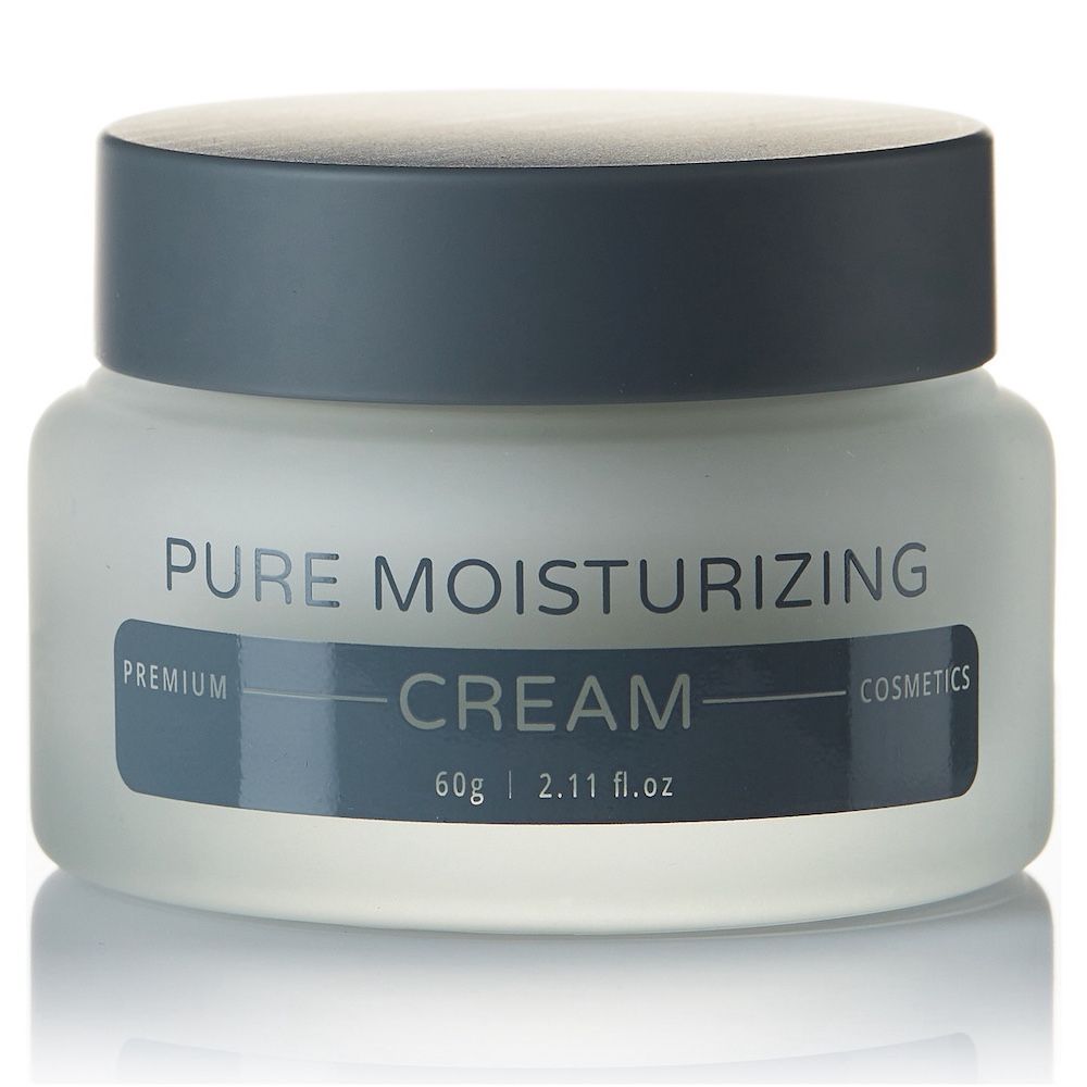 Creme-Glas mit Deckel. Aufschrift: Pure Moisturizing Cream. Marke: Yu.R.
