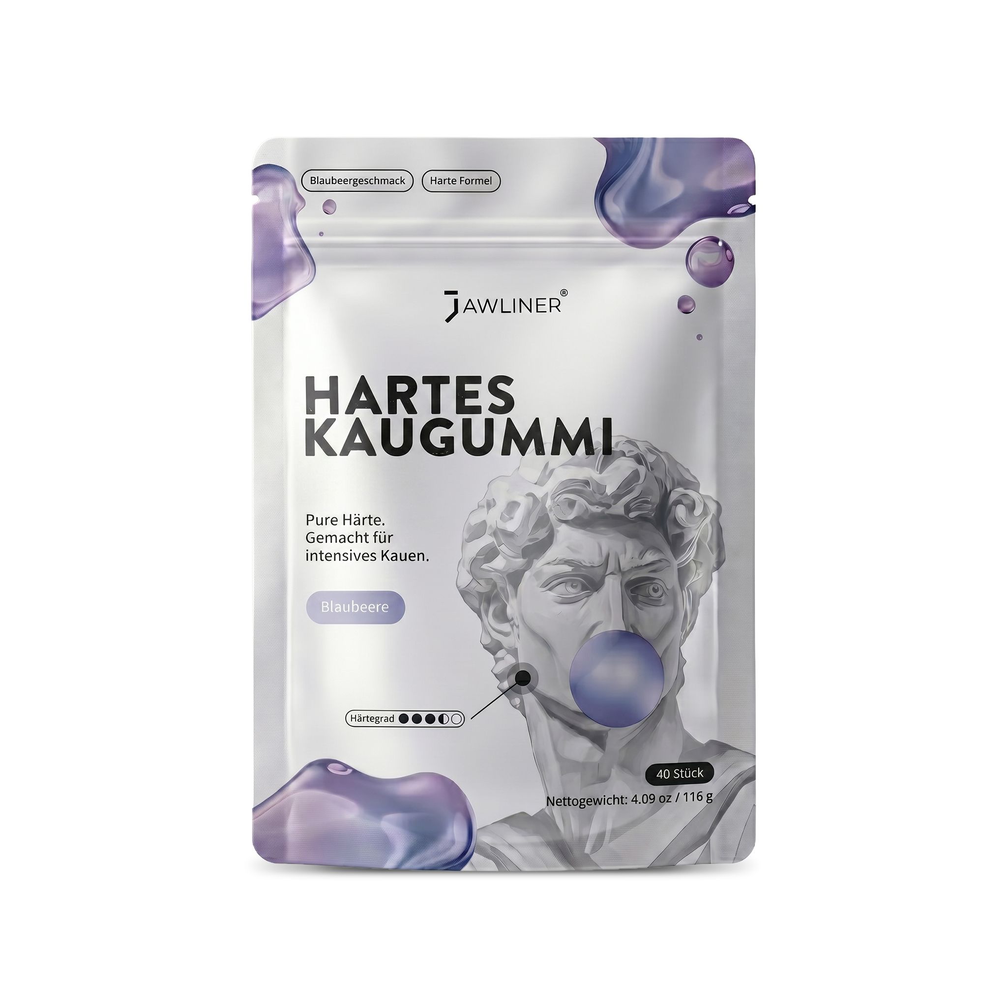 JAWLINER Hard Gum Blaubeere