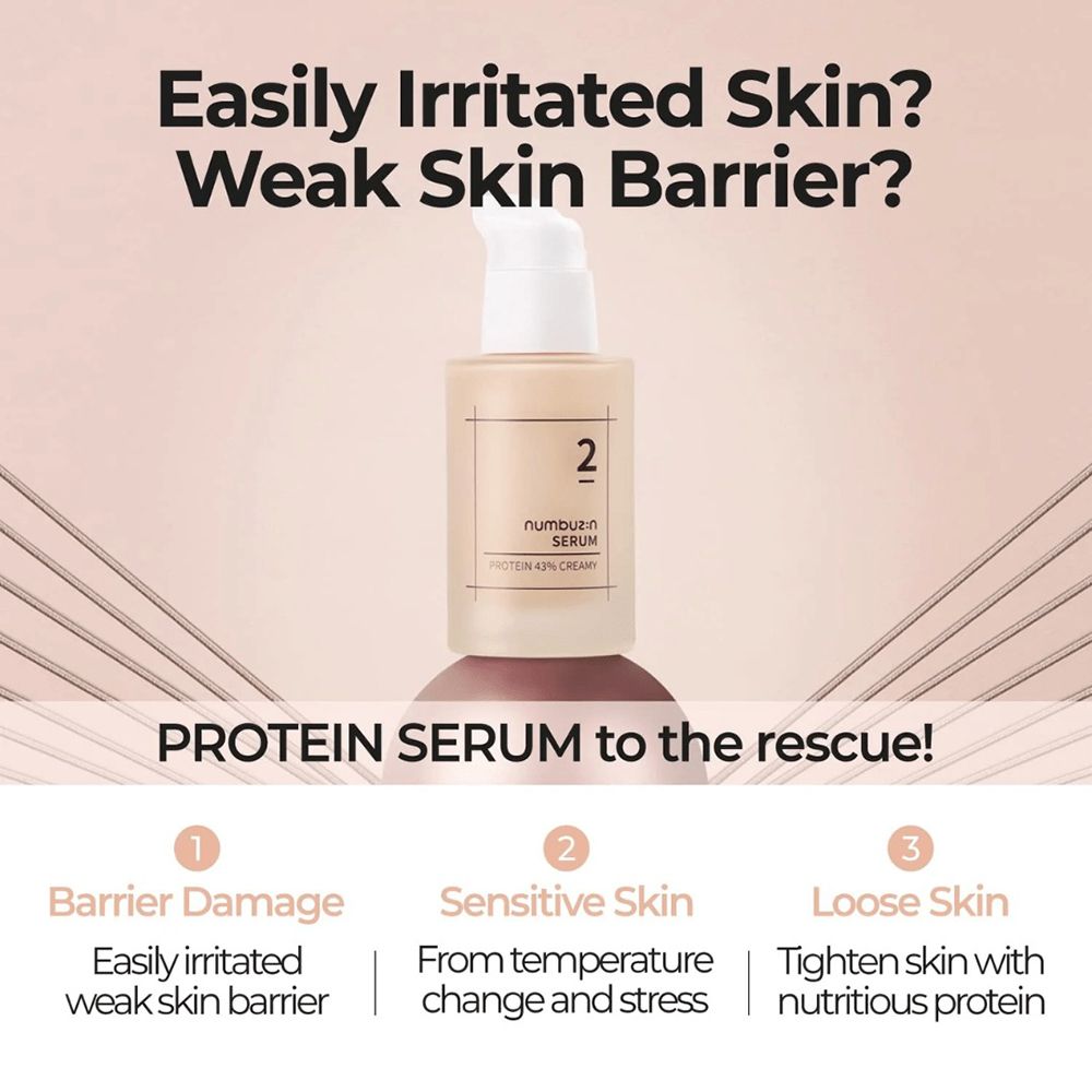 NUMBUZIN No.2 Protein 43% Creamy Hydrating Face Serum