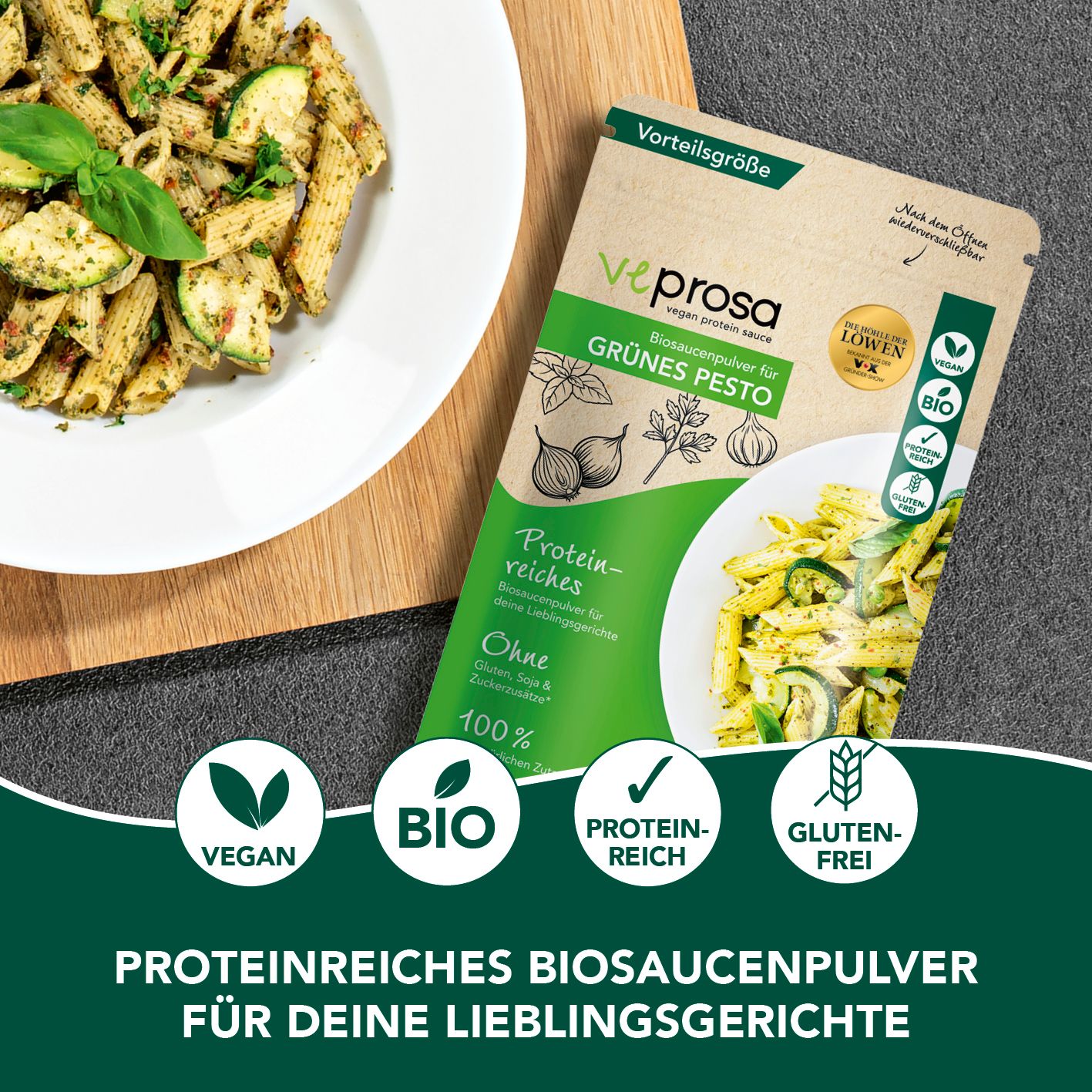 veprosa BIO Saucenpulver für grünes Pesto
