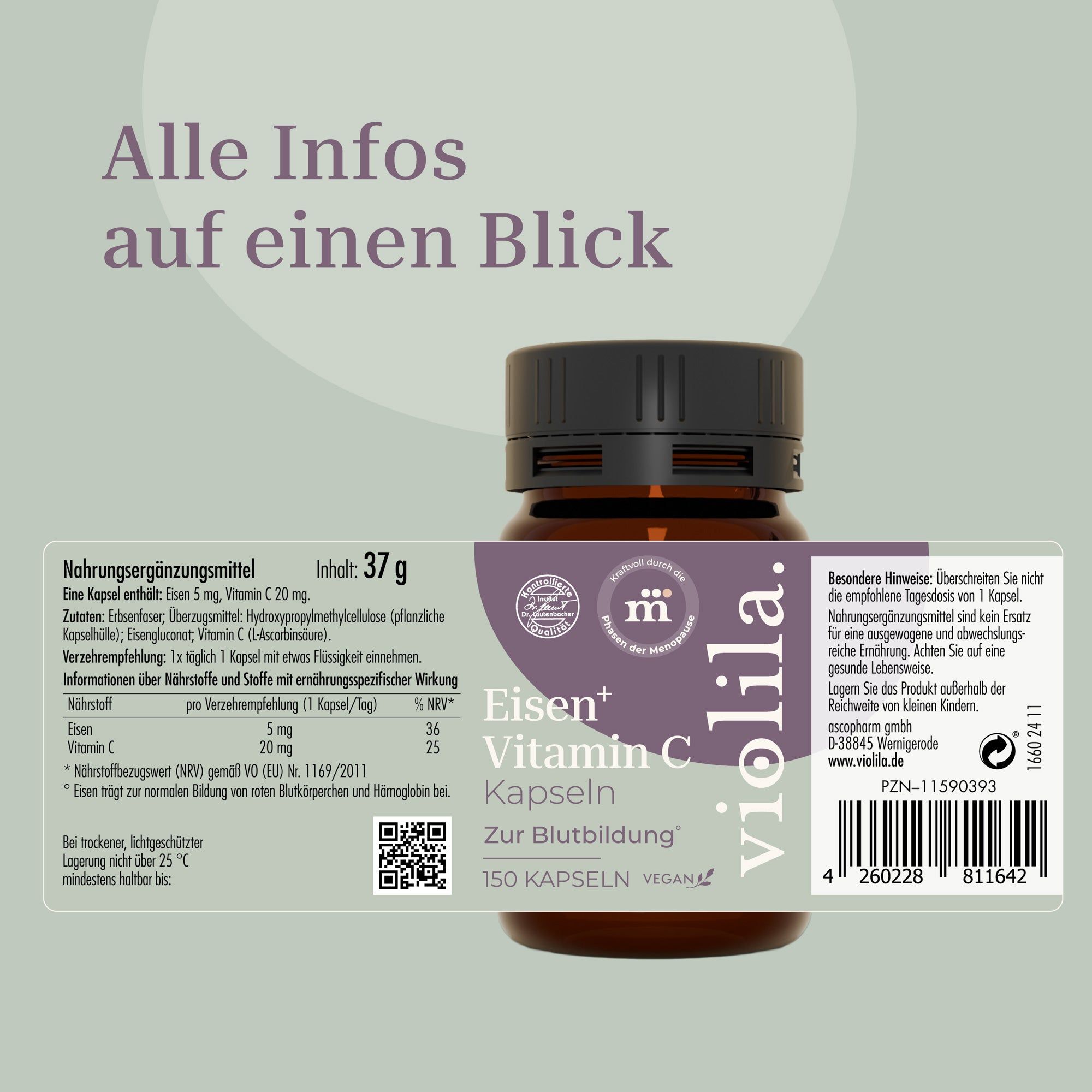 violila Eisen⁺ Vitamin C Kapseln