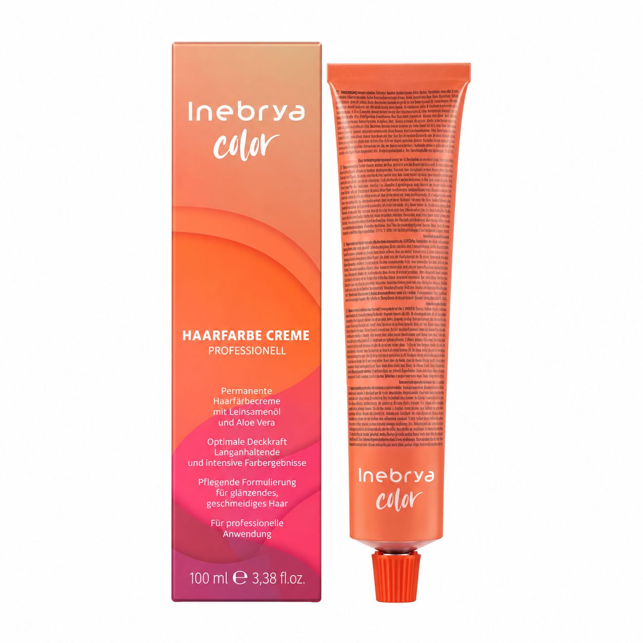 Inebrya Color Haarfarbe Creme Professionell 100ml Tube mit Karton.