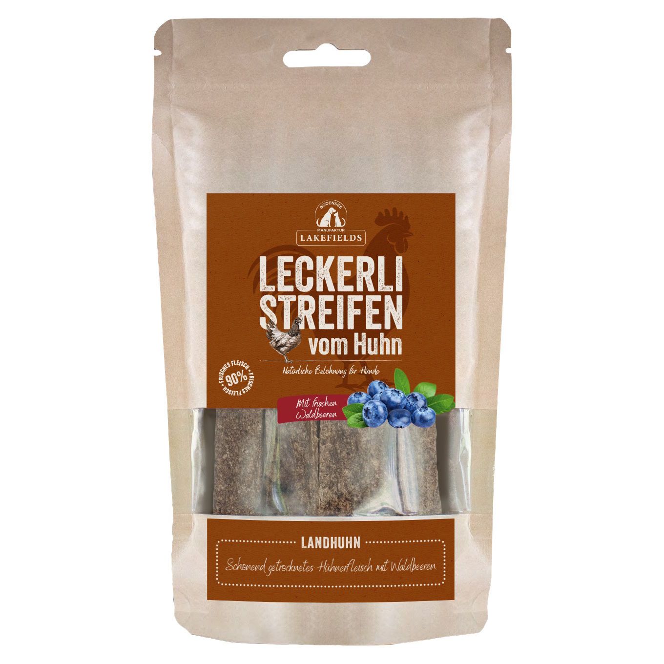 Lakefields - Trockenfleischstreifen Huhn 150 g
