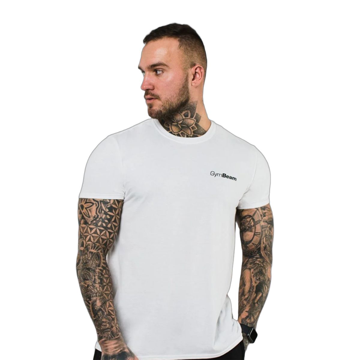 GymBeam T-Shirt Herren Regular Kurzarm 3er-Pack in Weiß