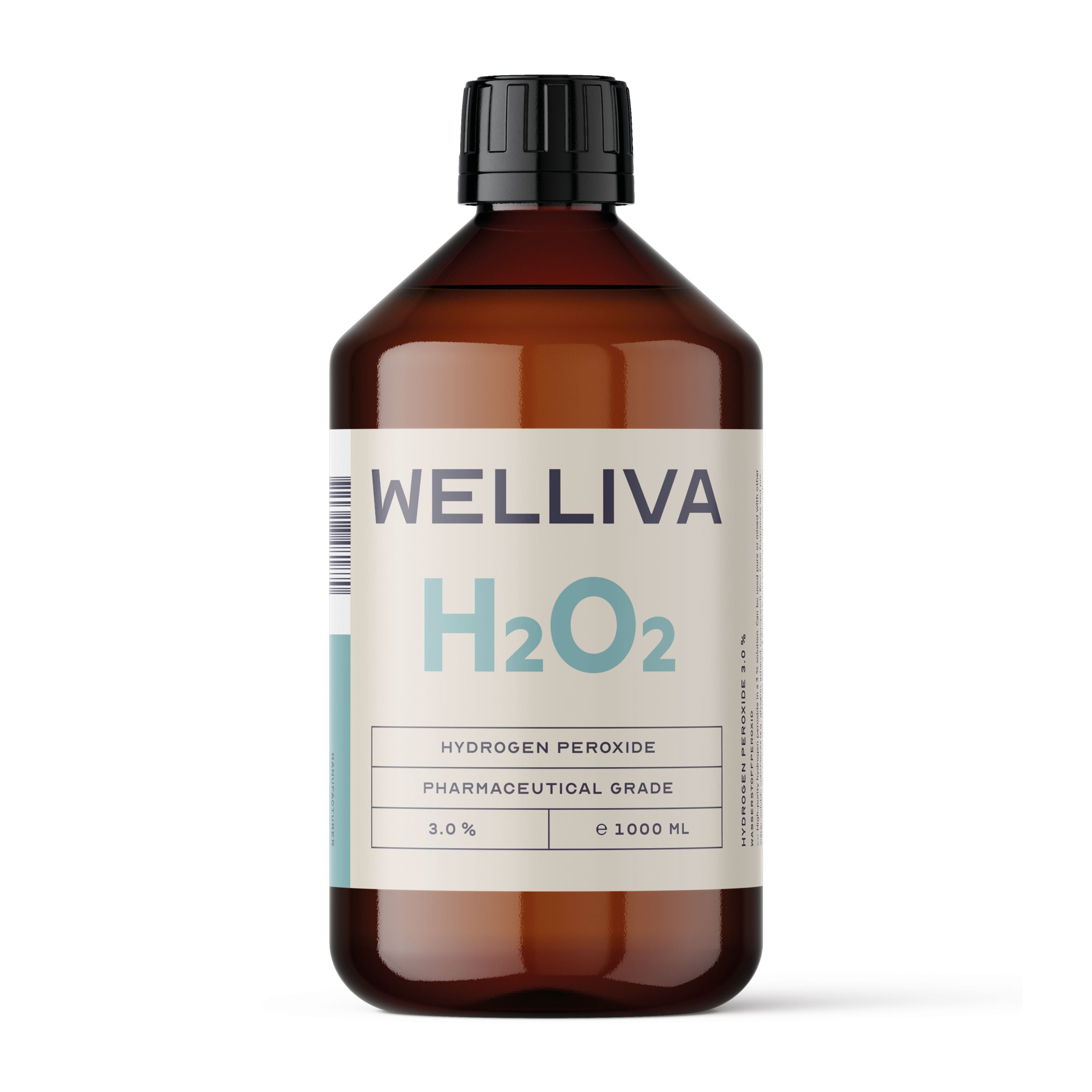 WELLIVA Wasserstoffperoxid 3% 1000 ml in hoher Reinheit