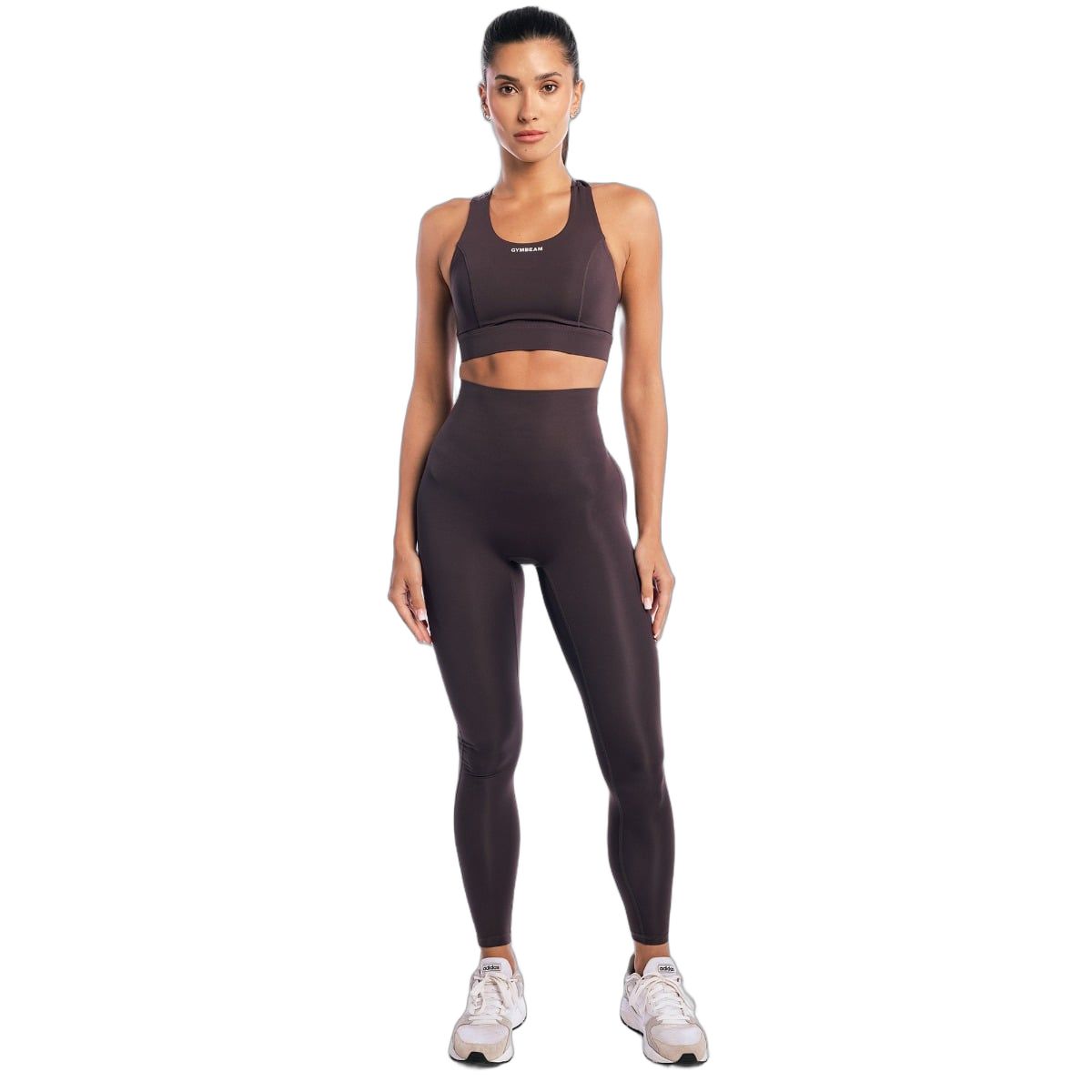 GymBeam Sport-BH Damen mit gekreuzten Trägern Tee Brown