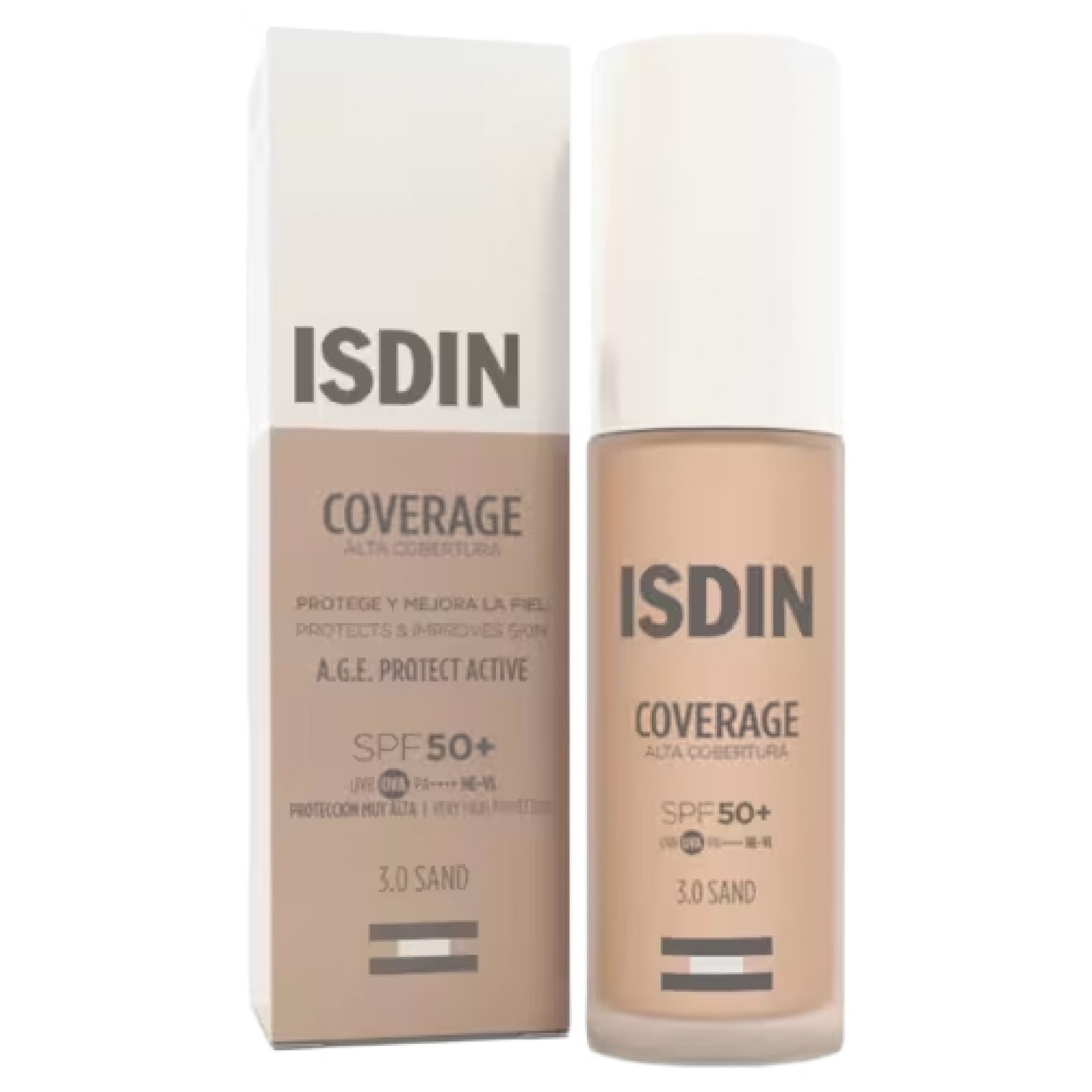 Isdin Coverage Foundation Spf50+ 30 ml (Farbton : 3.0 Sand) 3,6x3,6x12,2 cm