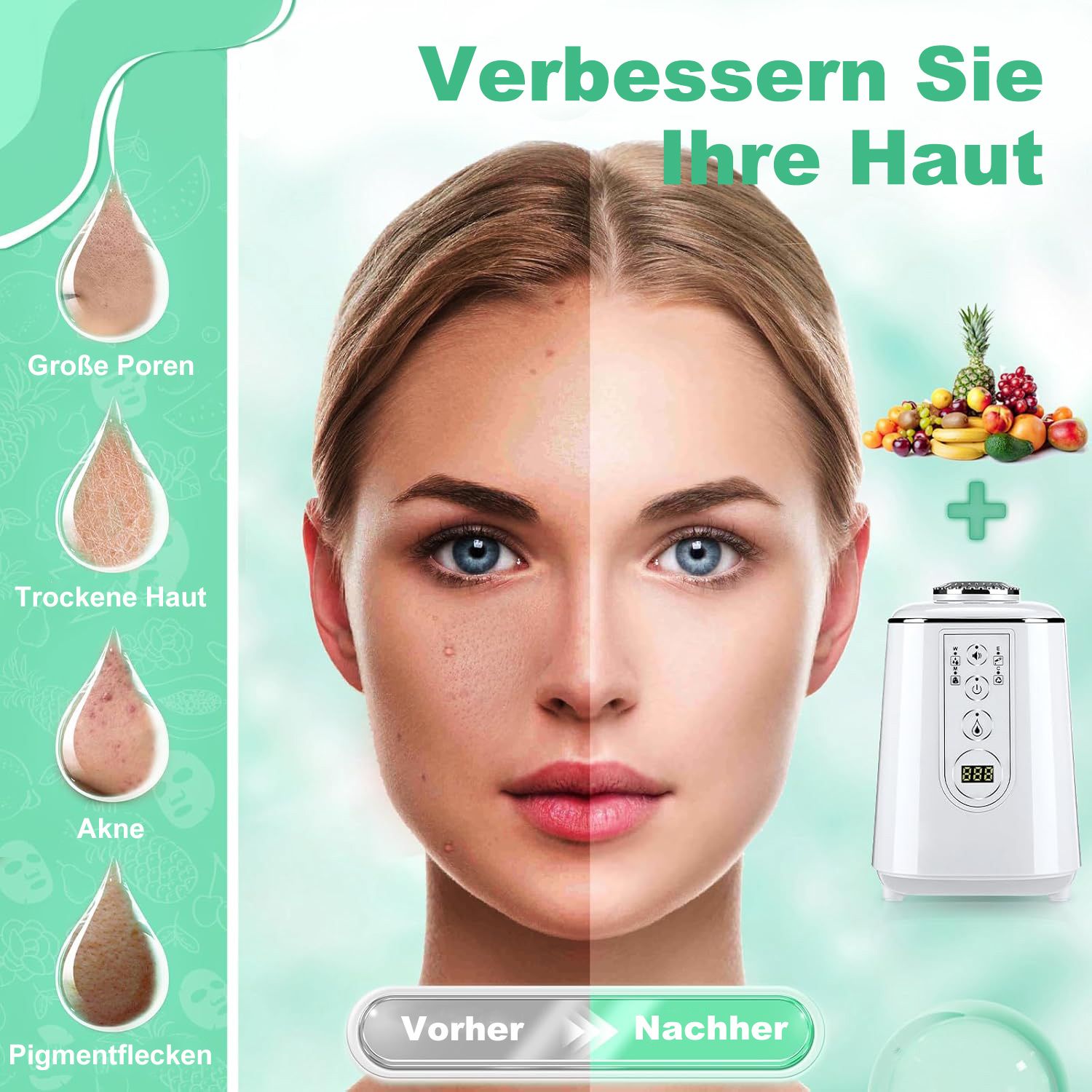 COOL-i Mini Facial Mask Maker,DIY Gesichtsmaske mit Kollagen, kompakte Hautpflege Maschine
