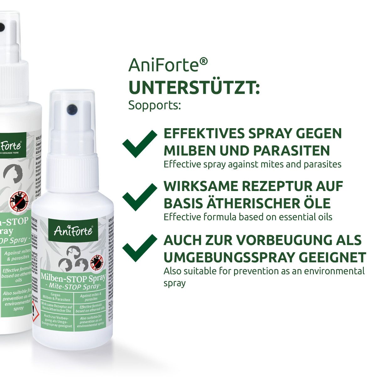 AniForte Milben-STOP Spray für Hunde und Katzen 100 ml