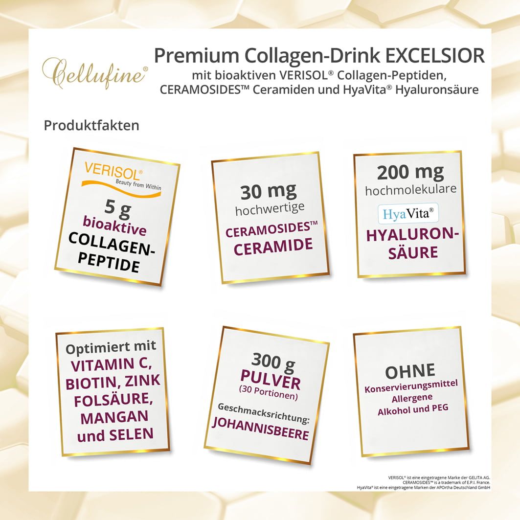 Cellufine® Verisol® B (Rind) Premium Collagen-Drink Excelsior 300 g Pulver