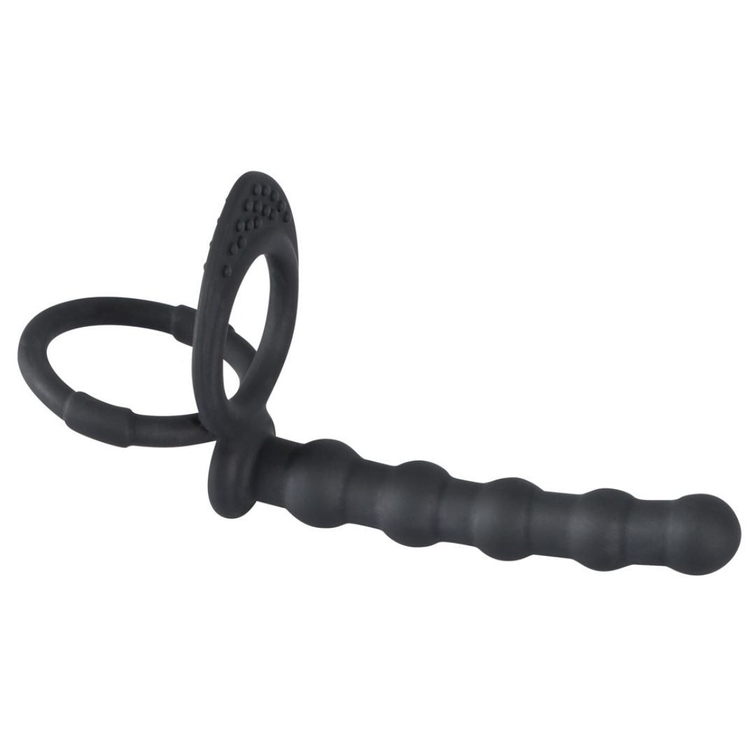 Penis-/Hodenring mit Analdildo | Paartoy Black Velvets 1 St Analdehner