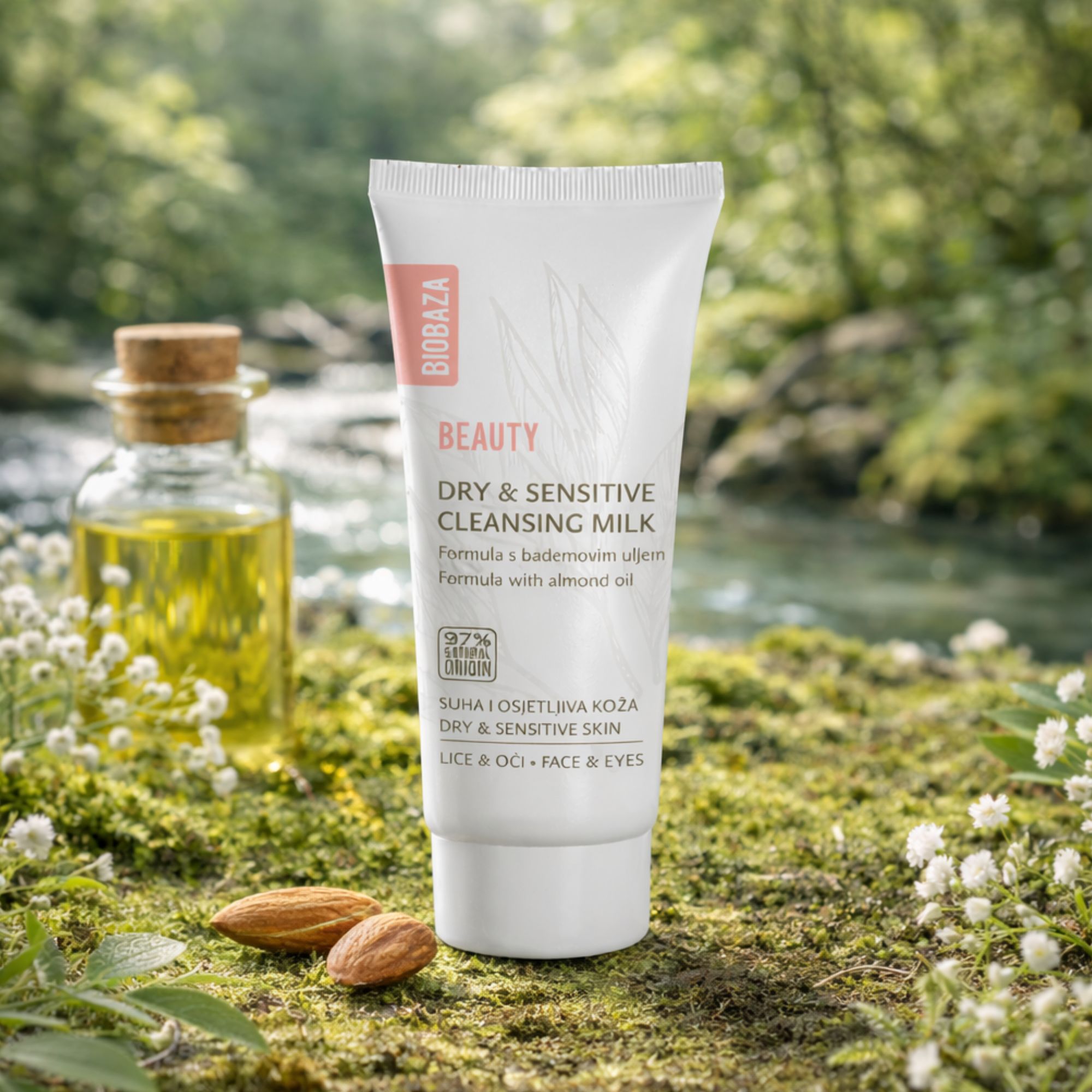 BIOBAZA Beauty Reinigungsmilch für trockene und empfindliche Haut