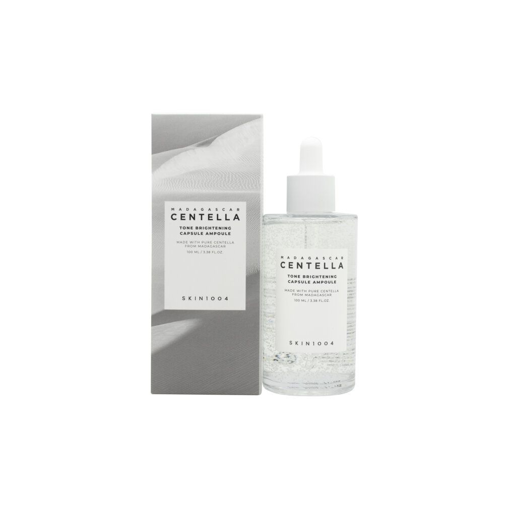 Flasche Madagascar Centella Tone Brightening Capsule Ampoule mit Pipette.