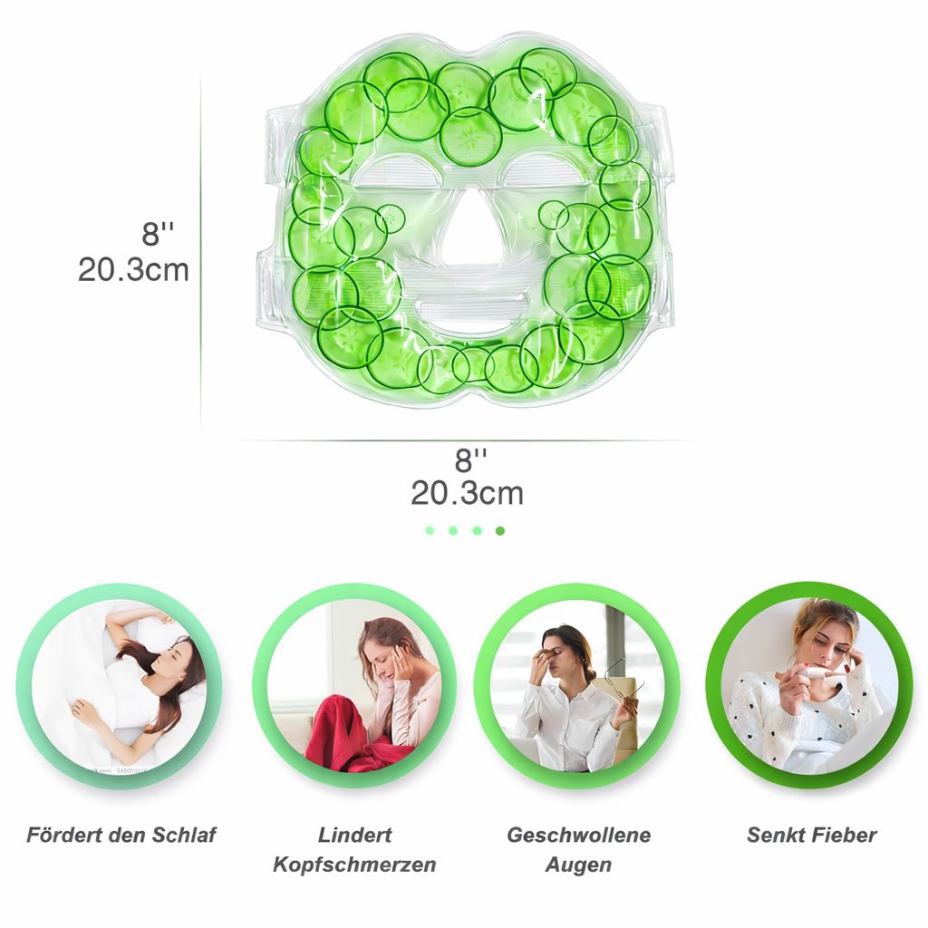 COOL-i Gel Gesichtsmaske,Kalt & Warmanwendung, wiederverwendbar, BPA frei