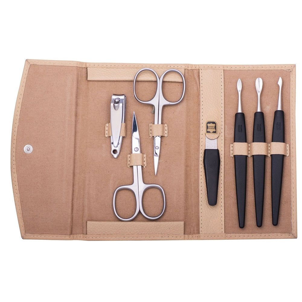 Erbe Solingen Aktions Maniküre Etui Leder Beige 7-teilig 1 St