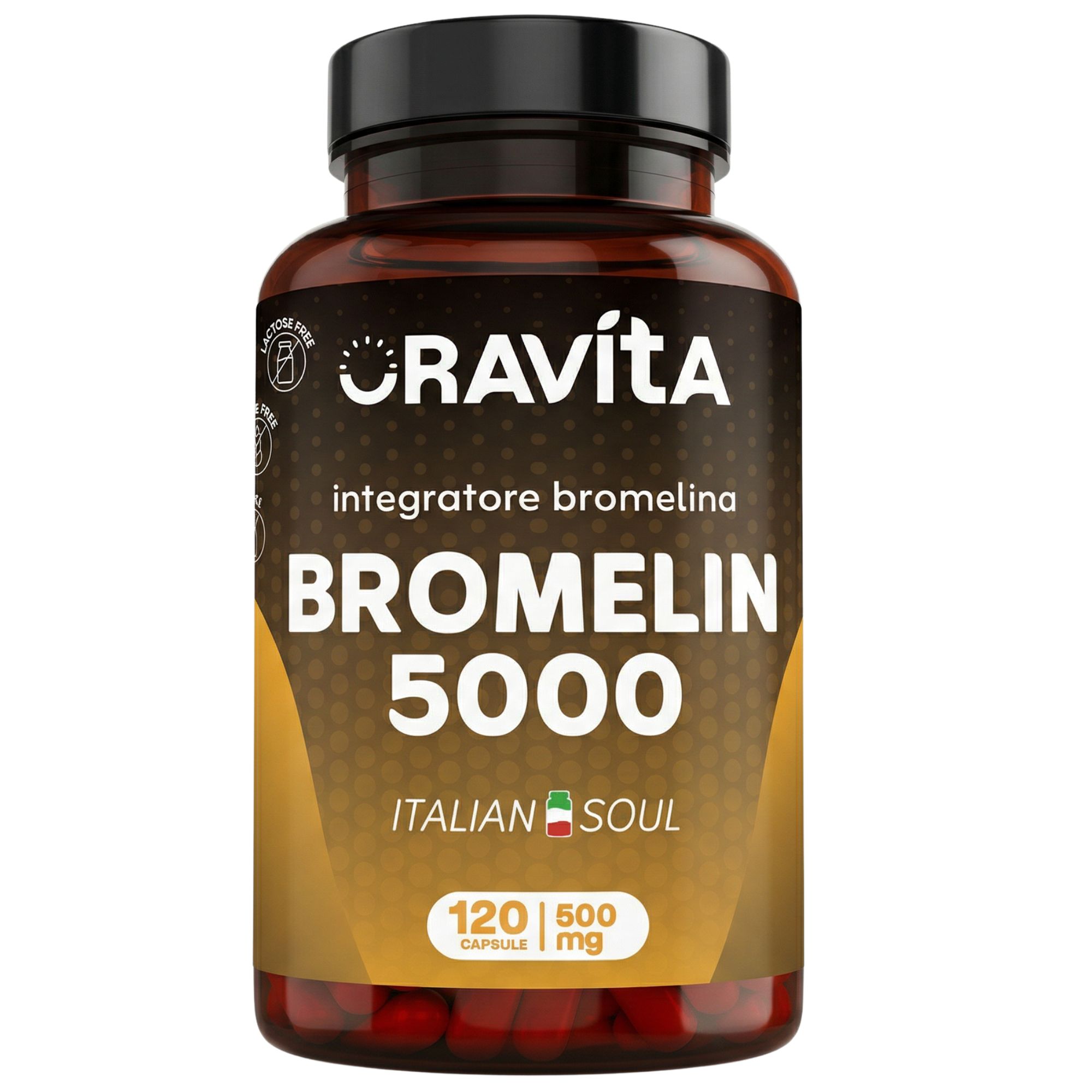 Oravita Bromelin 5000 GDU Bromelina Forte Drenante - 120 Capsule