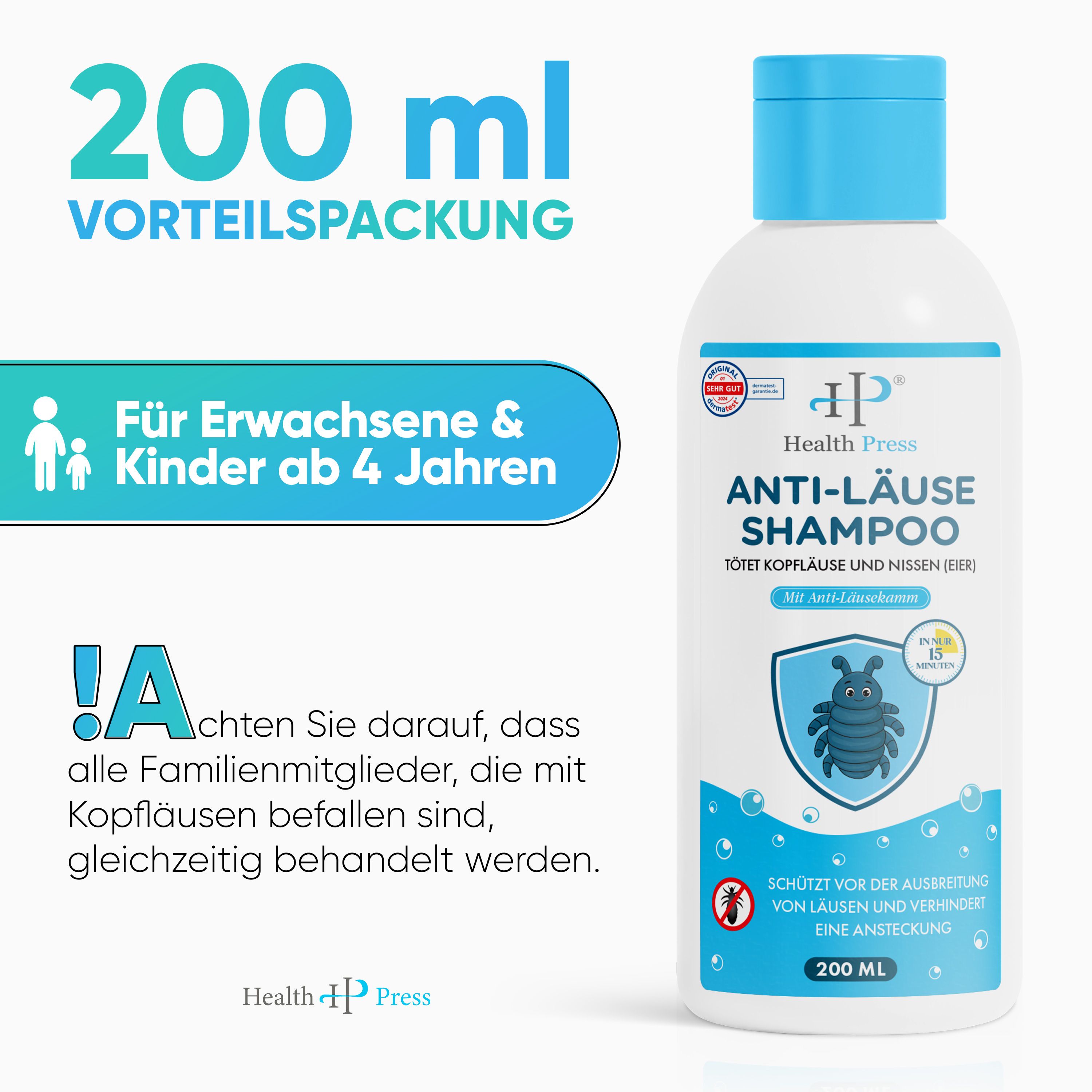 Health Press Anti-Läuse-Shampoo 200 ml Shampoo