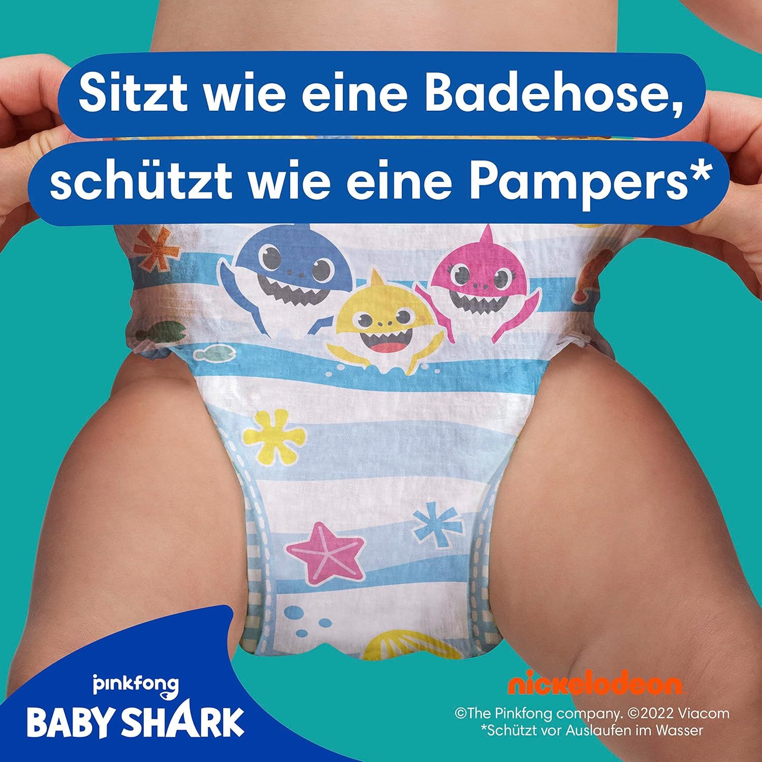 Pampers Windeln Größe 3-4, Splashers Baby Shark Limited Edition, 12 Stück, Einweg-Schwimmwindeln, St