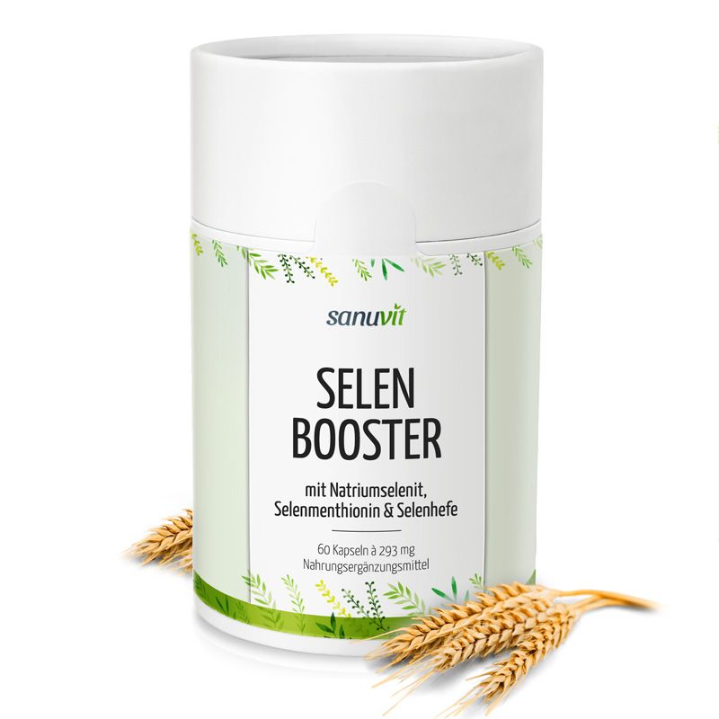 Sanuvit® Selen Booster Kapseln – Komplex aus natürlichem 5 Keimlingsmehlen Papierdose 18 g