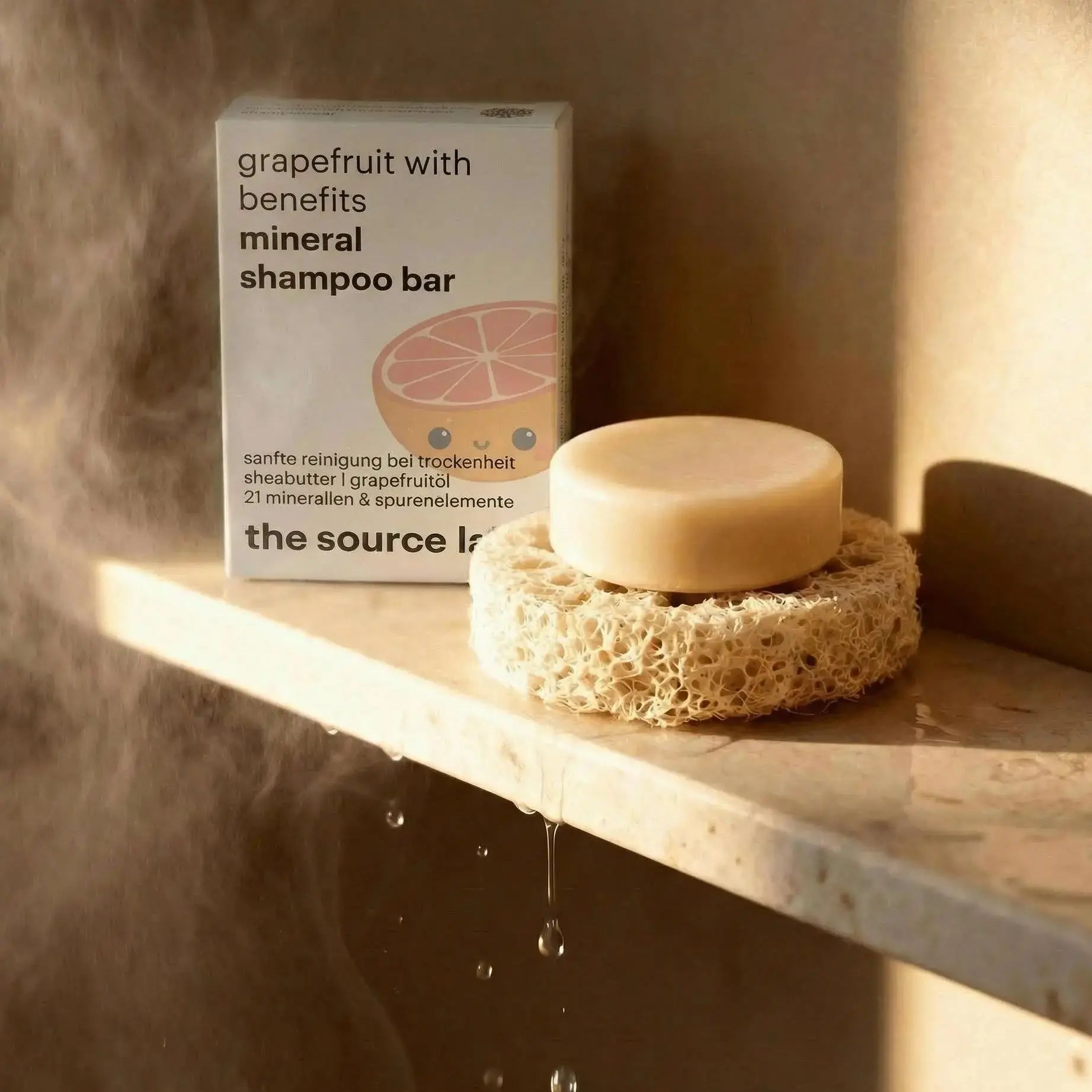 the source lab. - grapefruit with benefits | mineral-shampoo bar inklusive seifenkissen