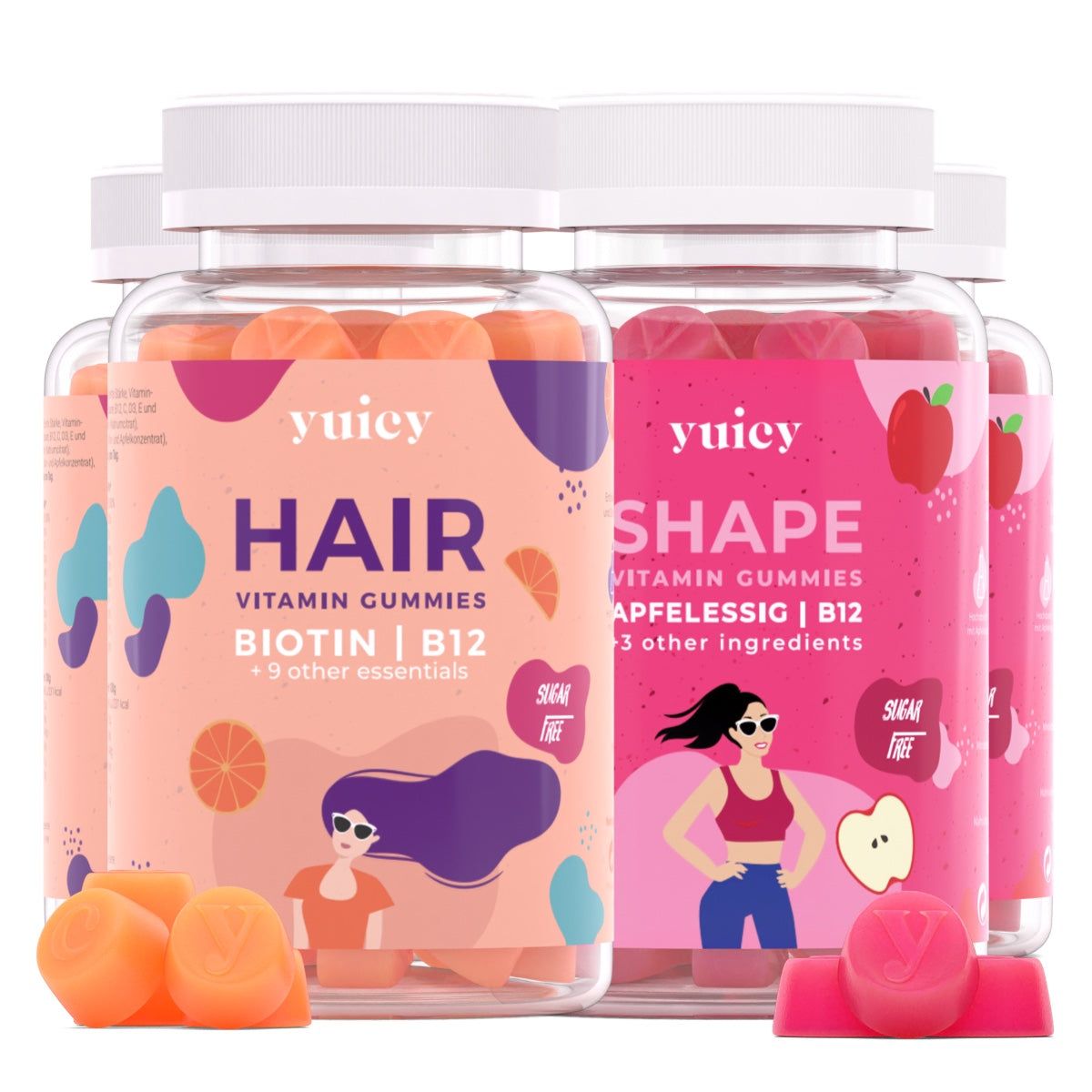 Hair & Shape Vitamin Gummies Duo | yuicy®