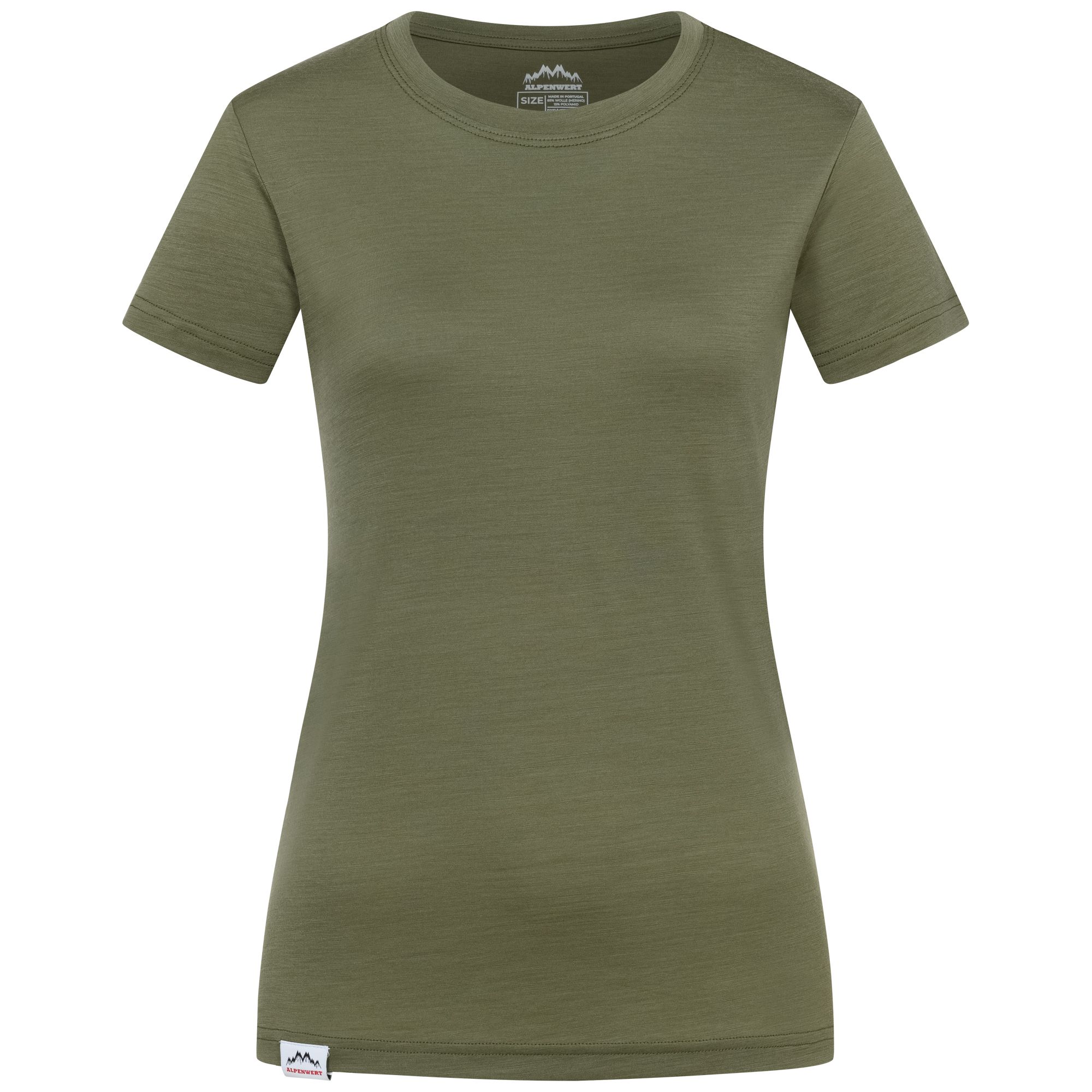 Alpenwert T-Shirt Damen Merino Grün M 39 St