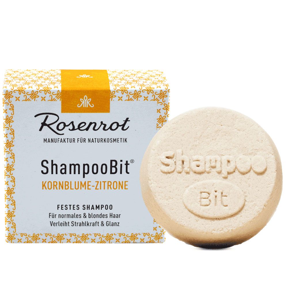 Rosenrot Festes Shampoo Kornblume-Zitrone 60 g