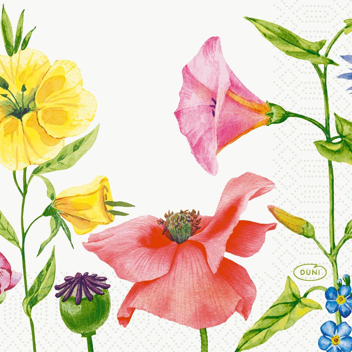Servietten 24x24 3-lagig Flowy Meadow Papierservietten 50 St Tücher