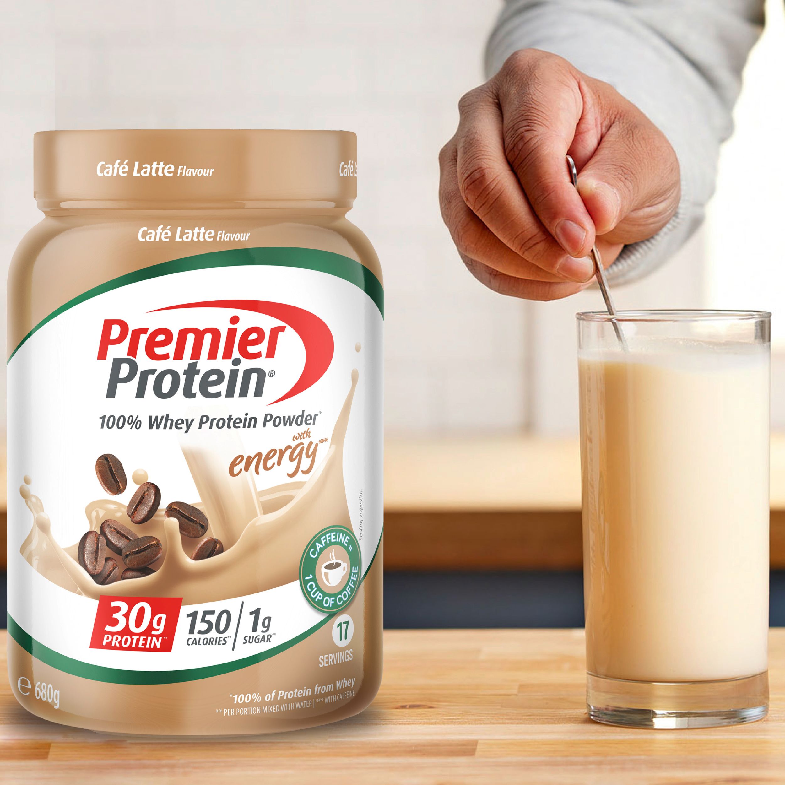 Premier Protein Whey 100% Protein Powder Café Latte