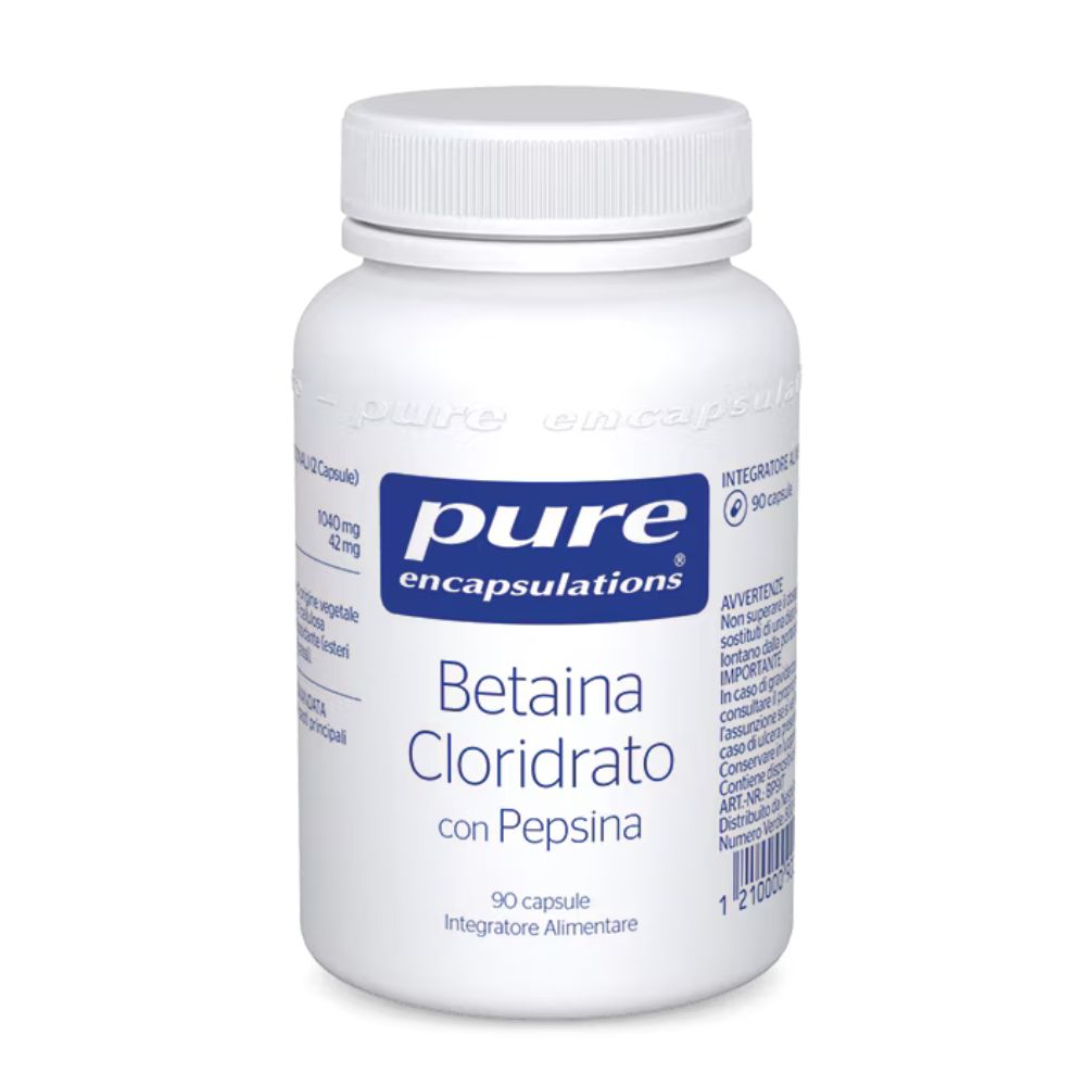 Pure Encapsulations - Betaina Cloridrato con Pepsina