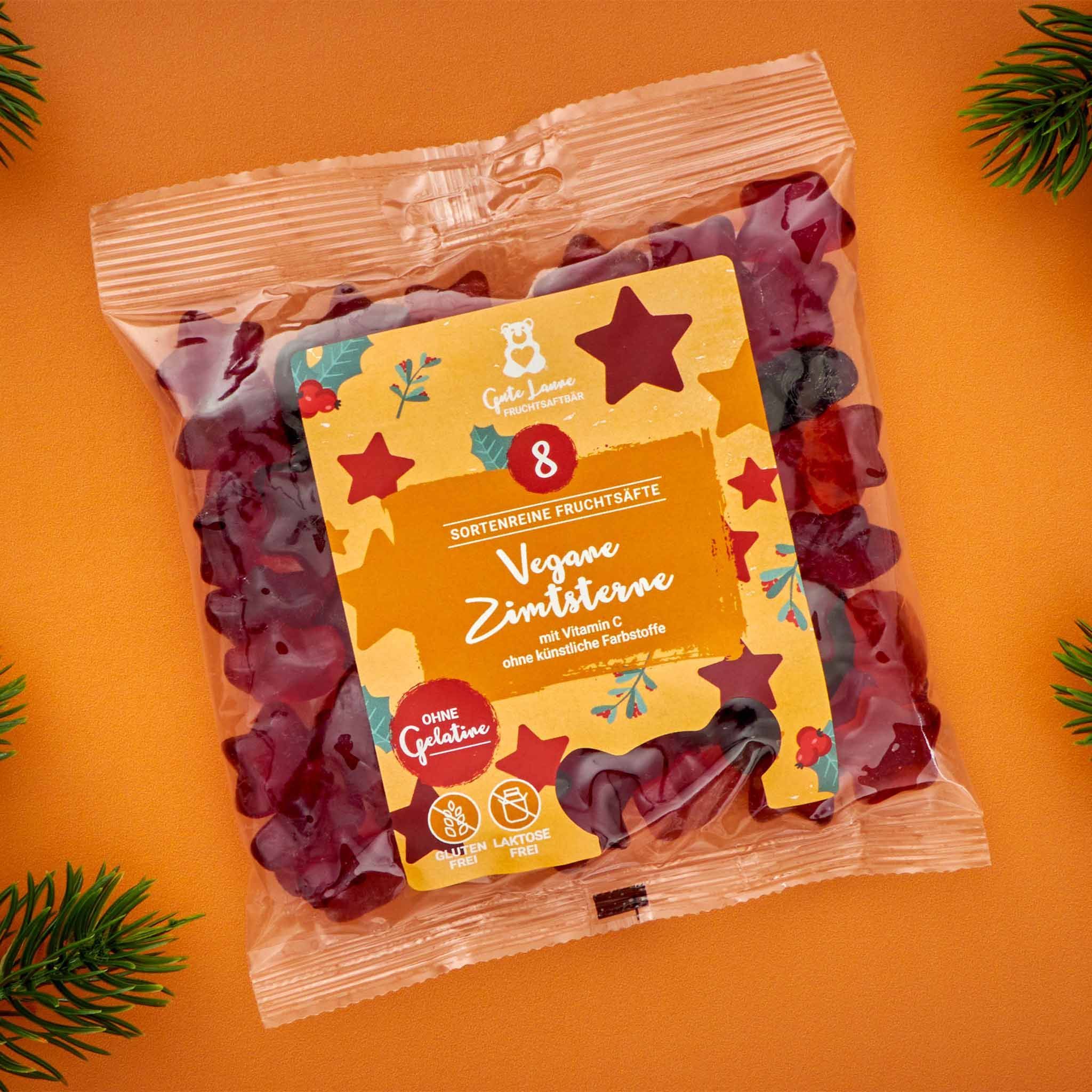 naschlabor Vegane Fruchtgummi Zimtsterne 150 g