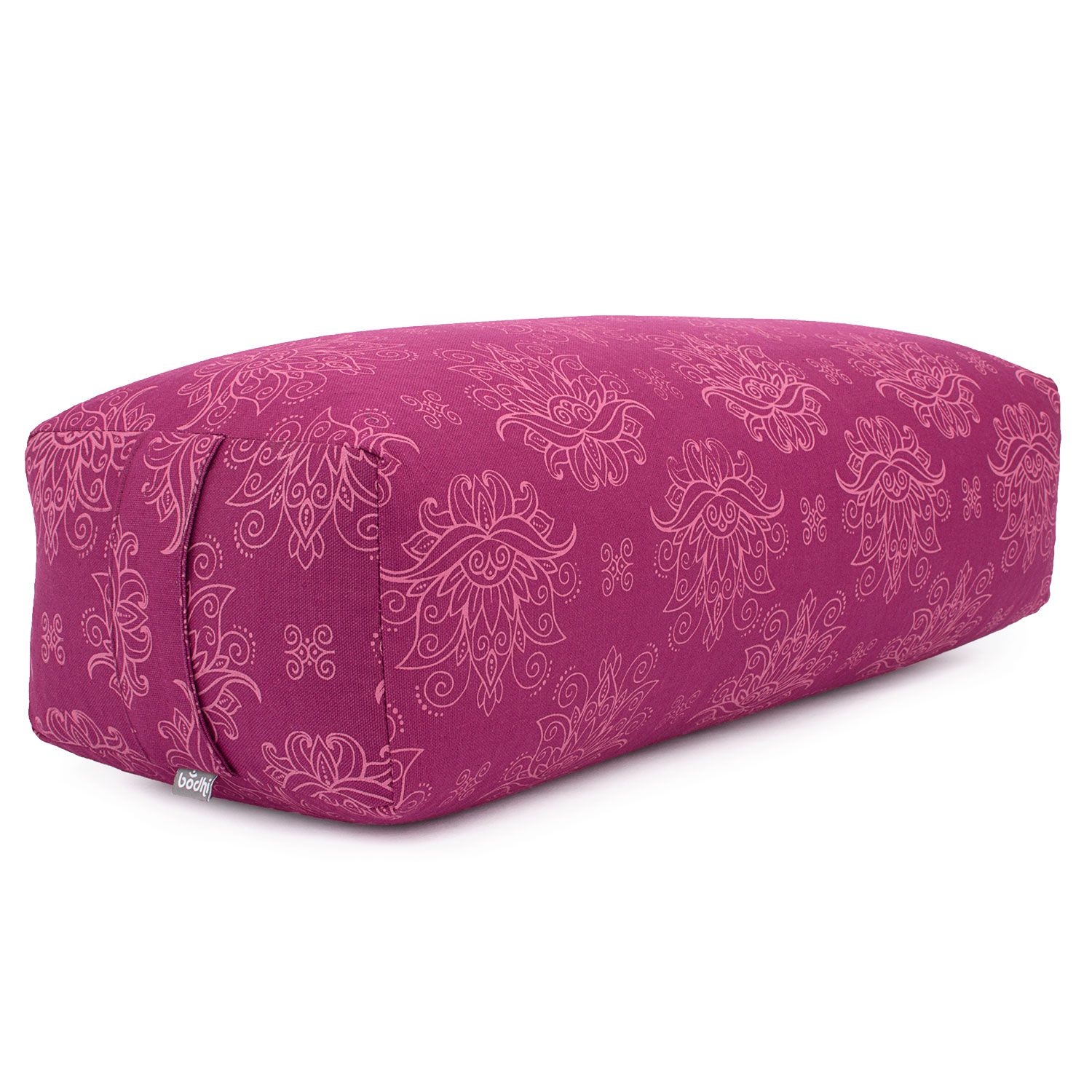 Maharaja Salamba (rechteckig) Yoga-Bolster 'Lotus', berry, Kapok, Bezug abnehmbar