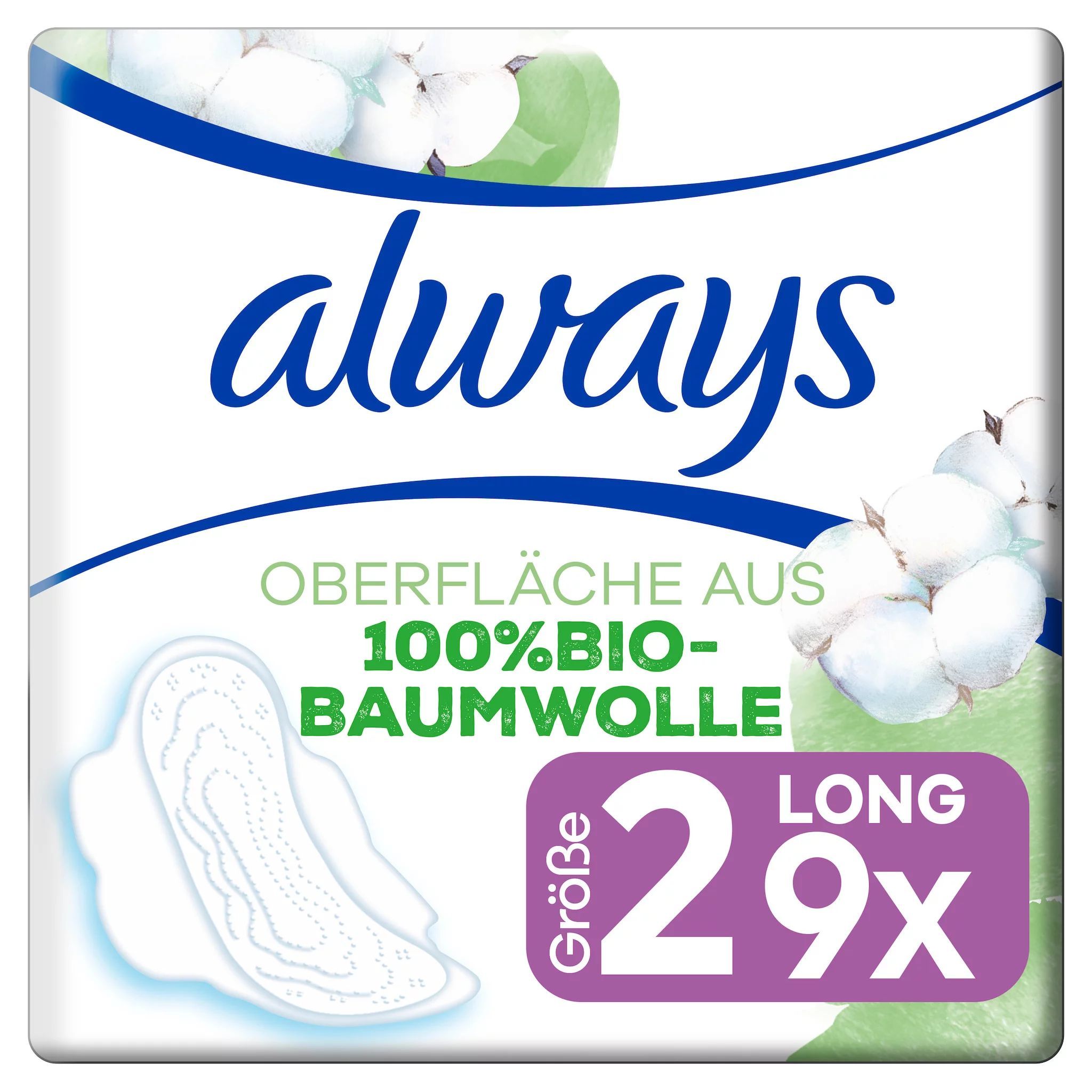 always Ultra Binde Cotton Protection Long mit Flügeln MP 9 - Magic Paper Damenbinden St