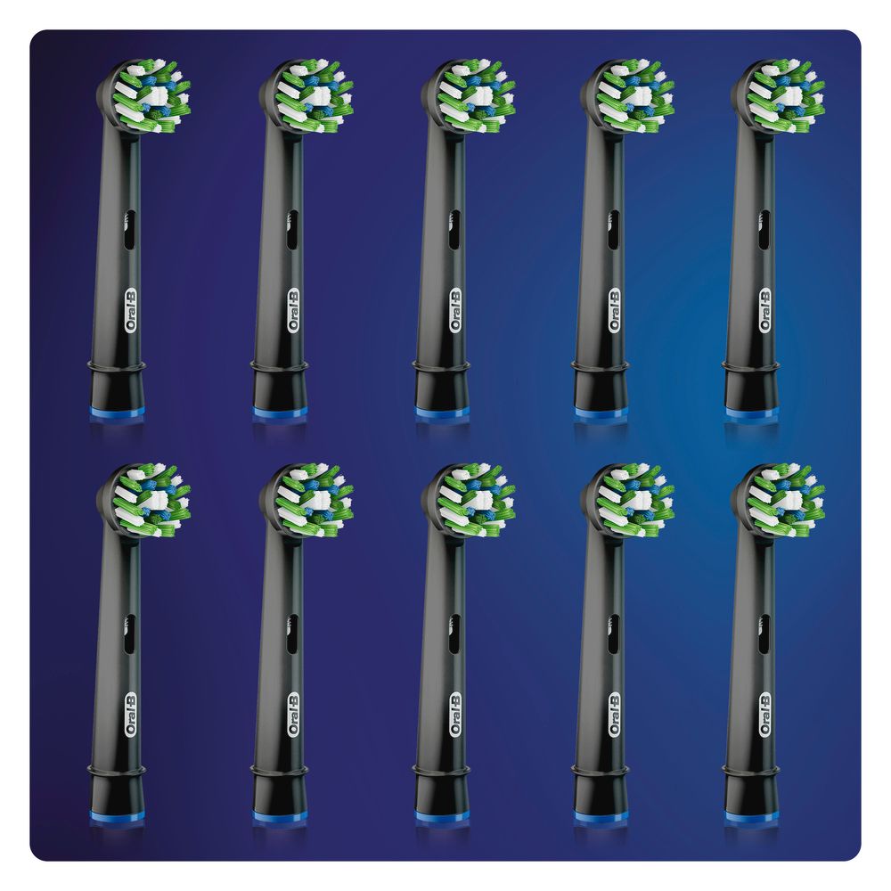 Oral-B - Aufsteckbürsten "CrossAction CleanMaximizer" in Schwarz