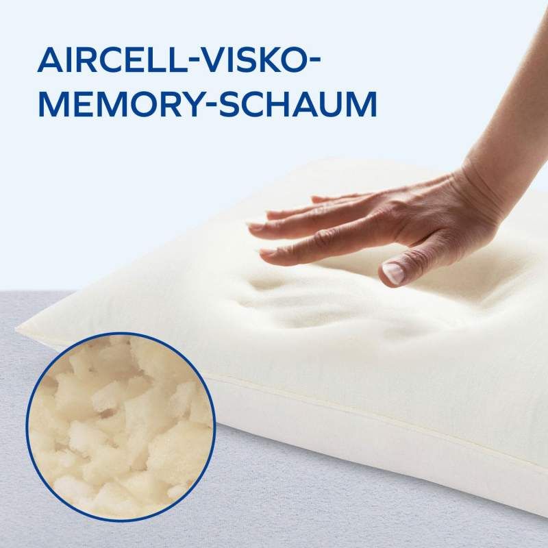 MLILY Kopfkissen, 40x80 cm, Bezug aus 100% recyceltem Seaqual-Garn