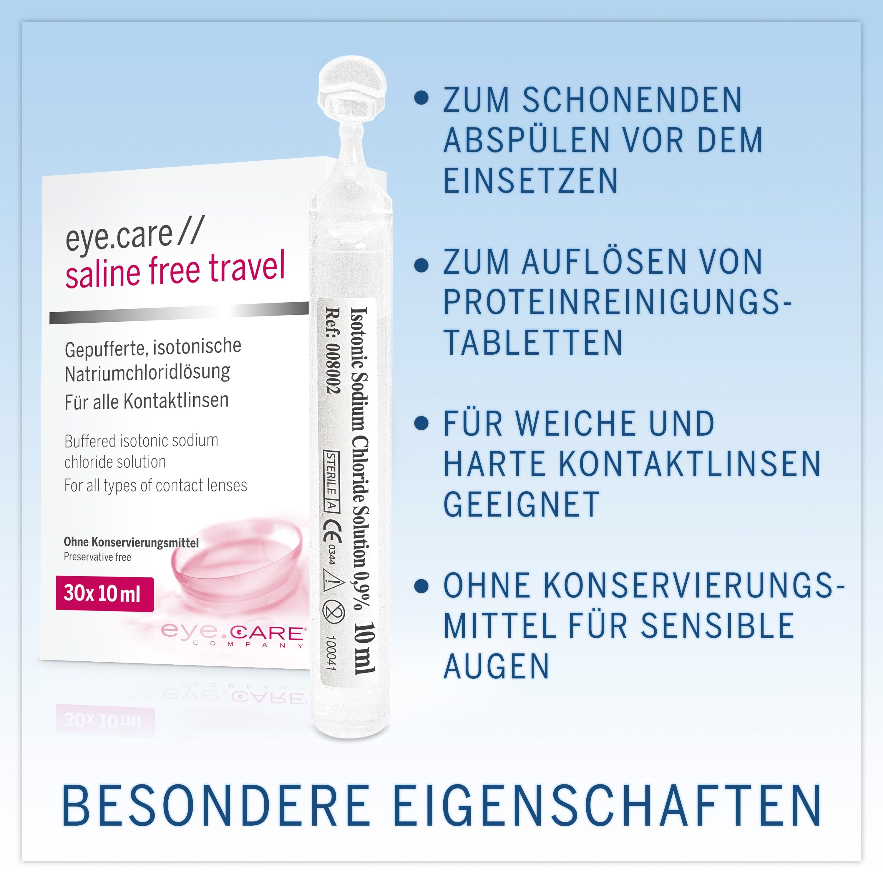 eye.care // saline free travel Ampullen