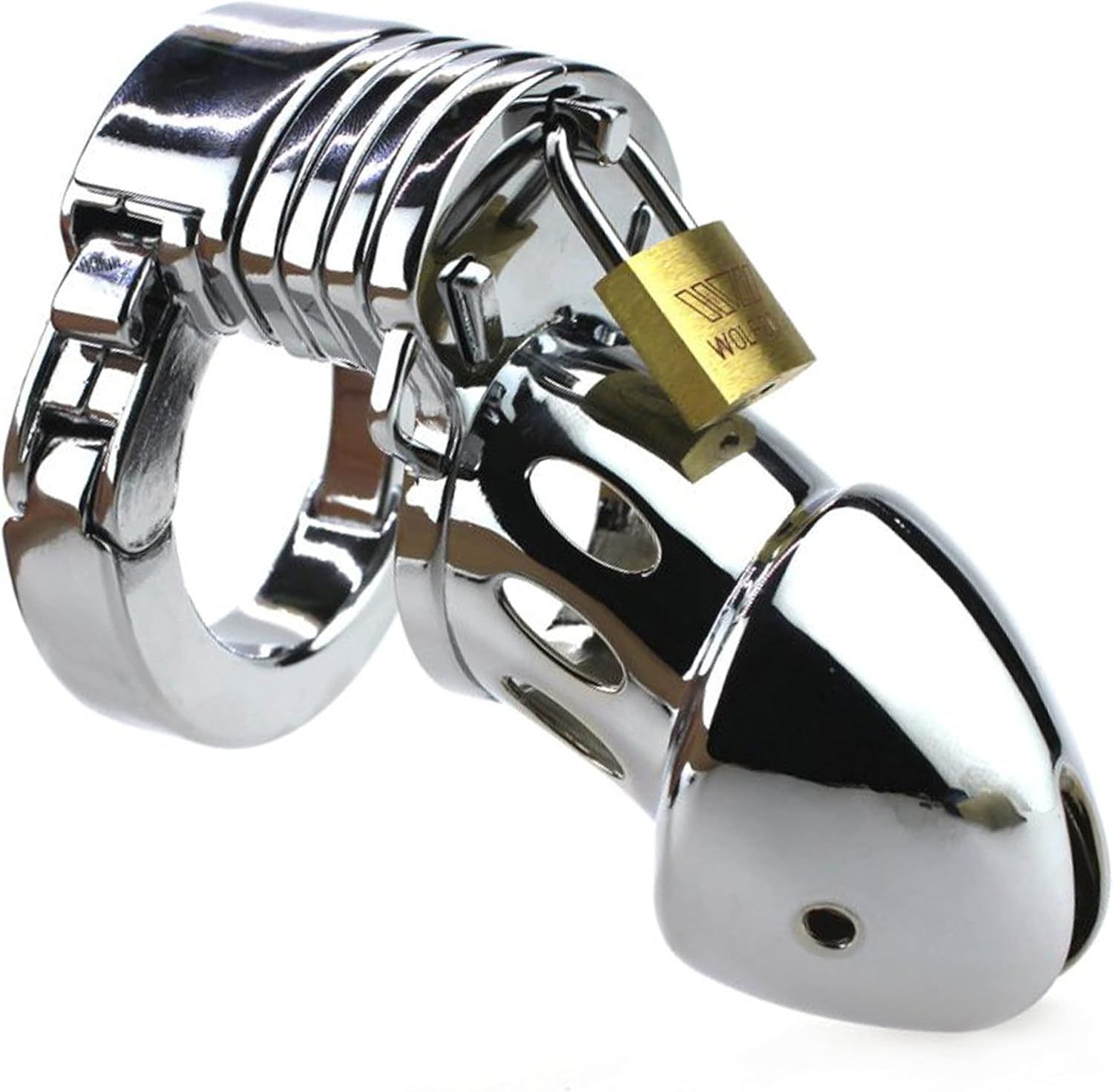 FOPS gabbia per pene in metallo per uomini, lunghezza gabbia 8 cm, diametro 3,1 cm, peso 340 g