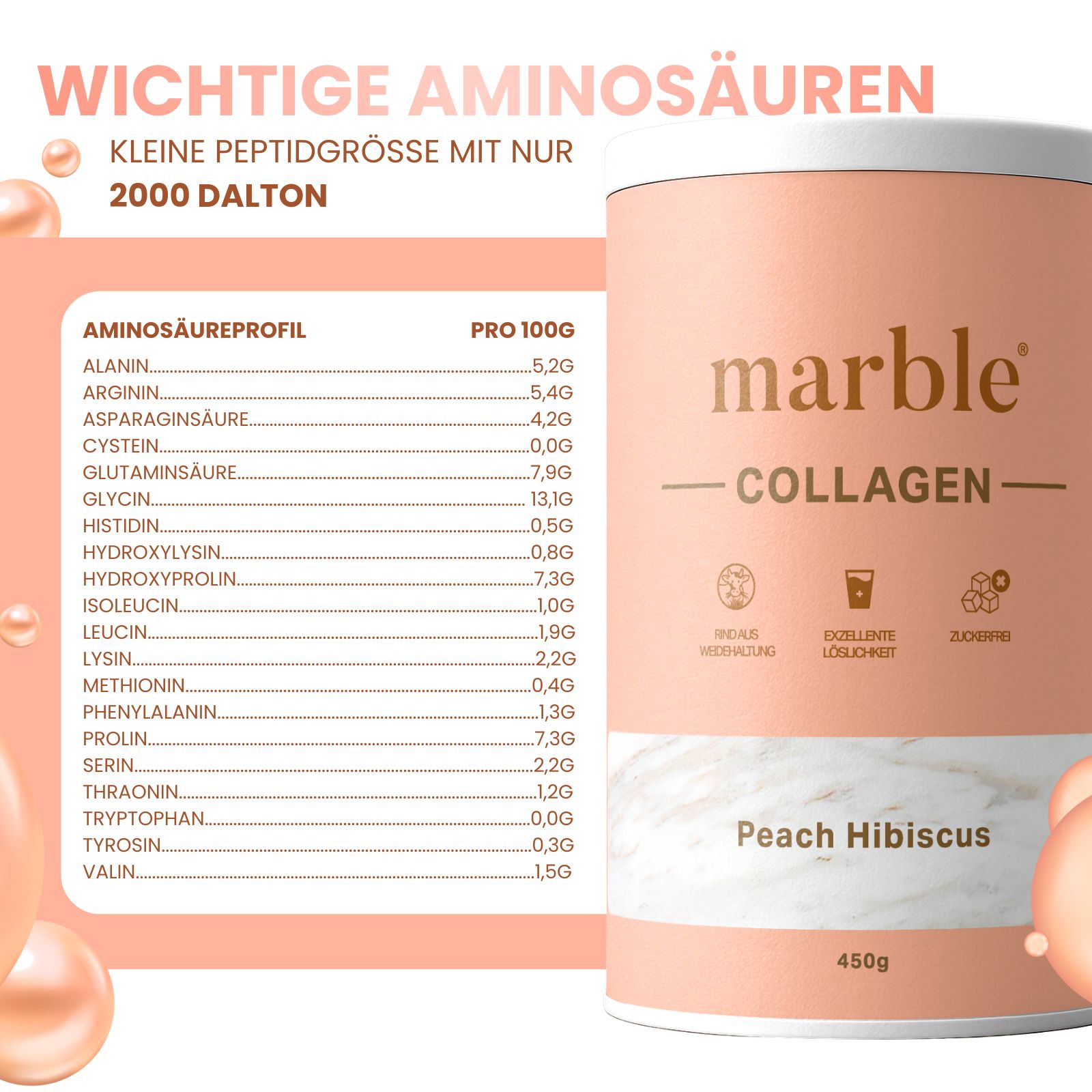 Collagen – Peach Hibiscus | Kollagenpeptide mit natürlichem Aroma