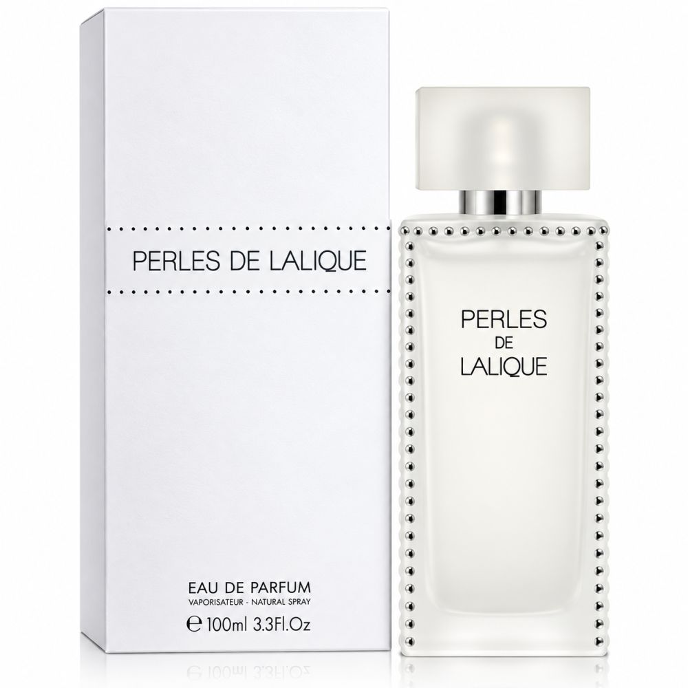 Perles de Lalique Eau de Parfum Flakon und Verpackung.