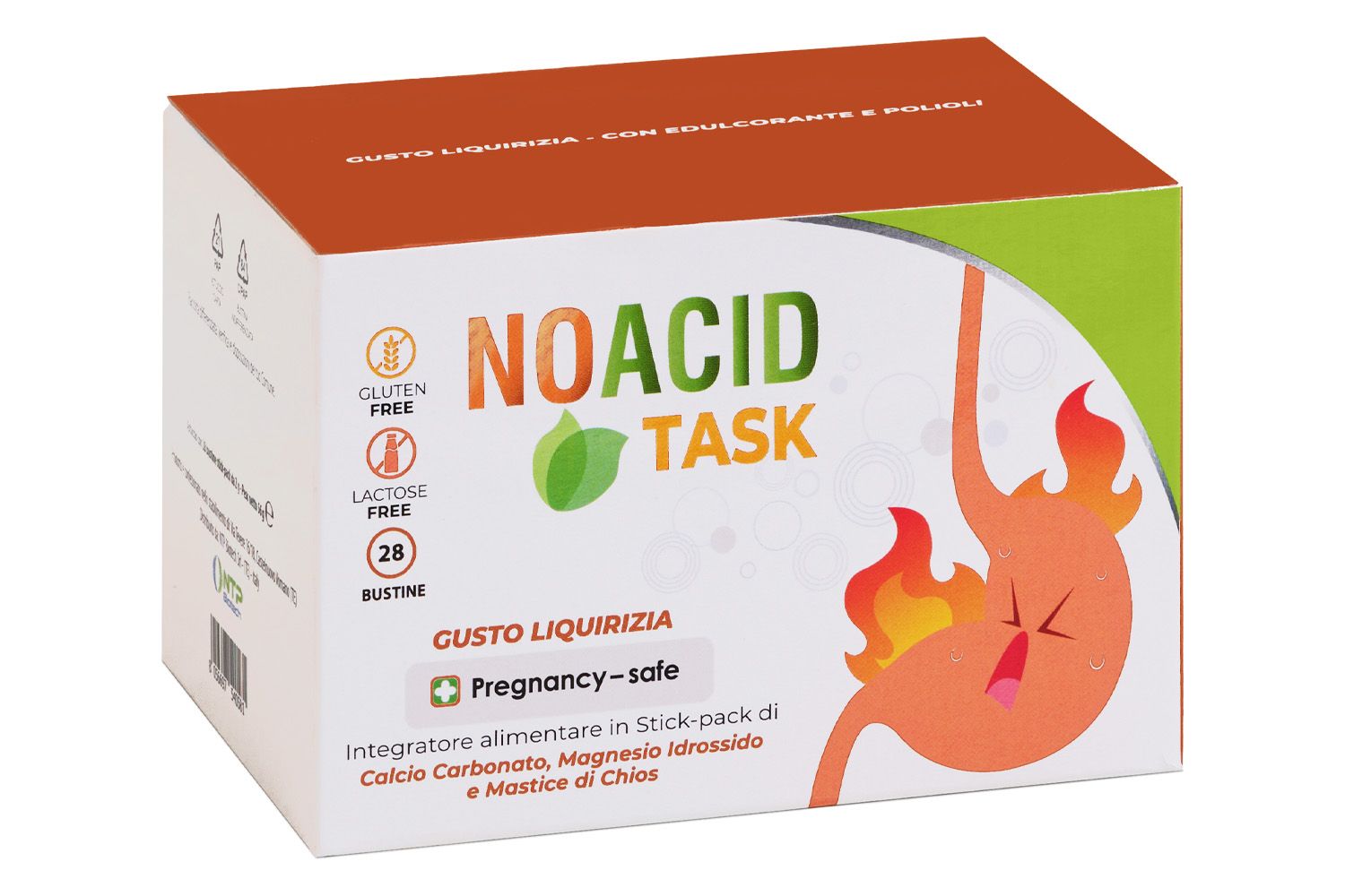 NTP BIOTECH - No Acid Task - Integratore per Acidità, Bruciore di Stomaco, Reflusso, Digestione