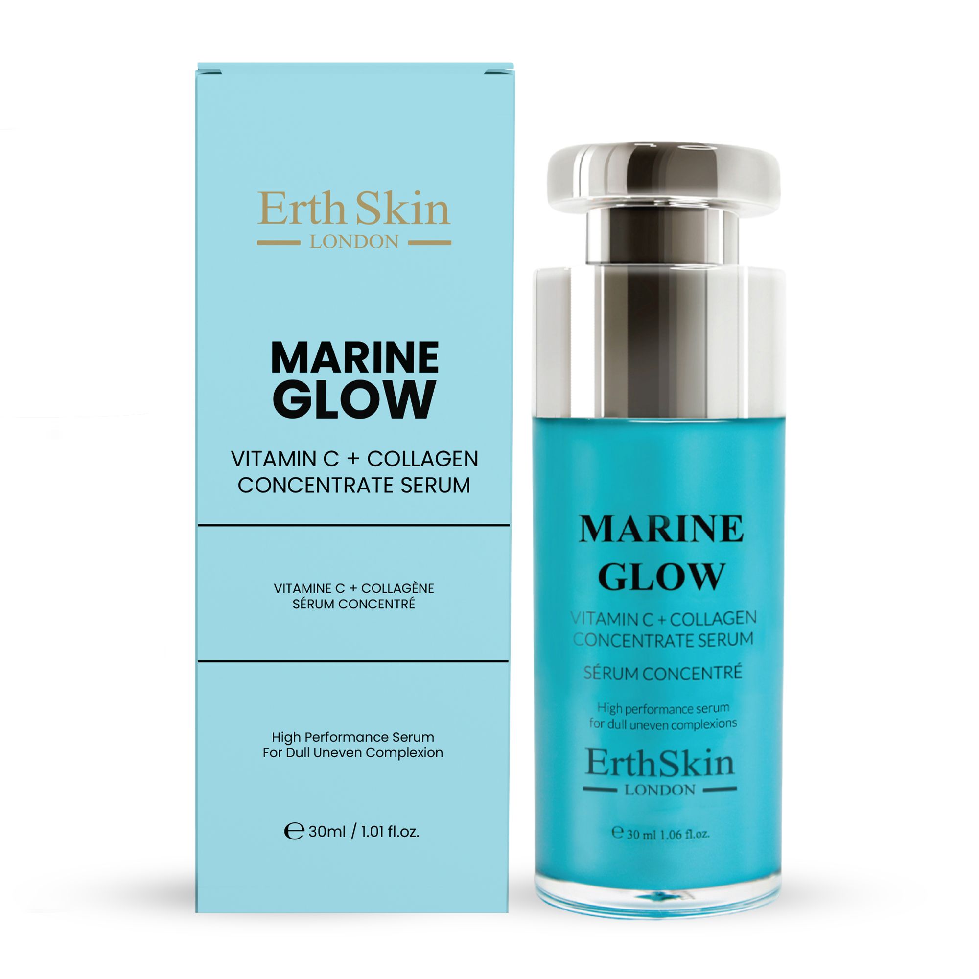 ErthSkin London Anti-Aging Siero concentrato di vitamina C + collagene Marine Glow