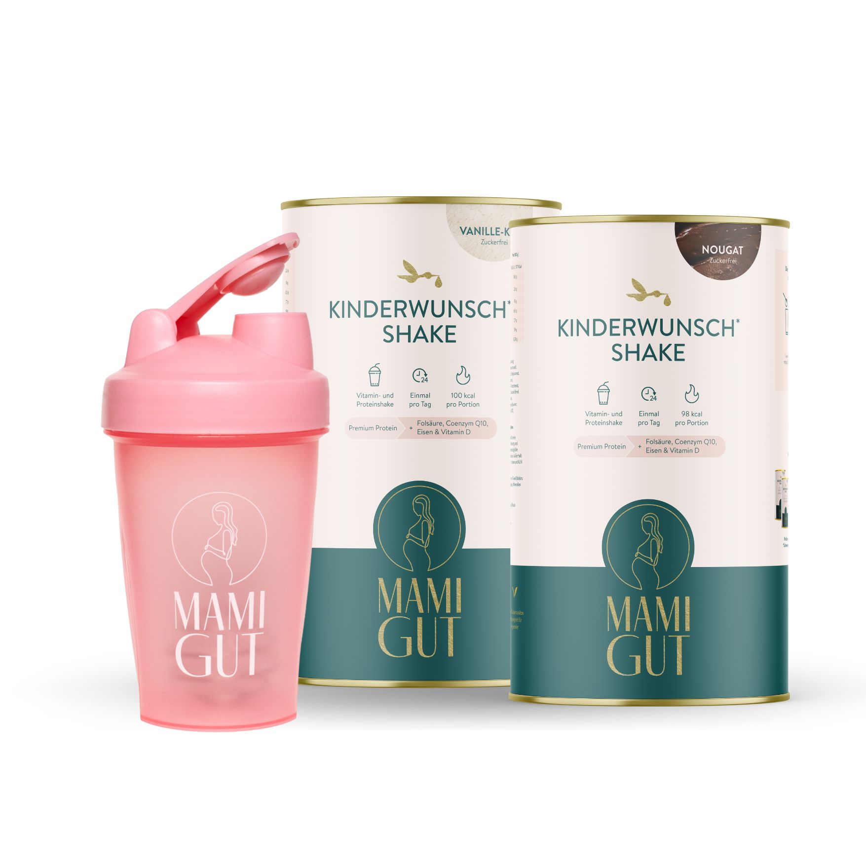 MamiGut Kinderwunsch (bis 14. SSW) Monatspaket + Shaker