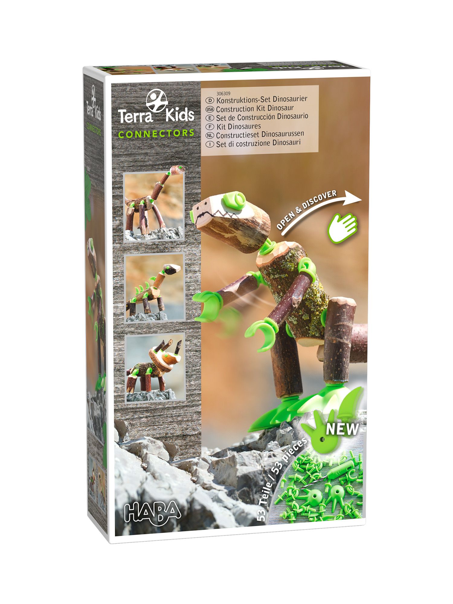 HABA Konstruktions-Spielset Terra Kids Connectors - Konstruktions-Set Dinosaurier