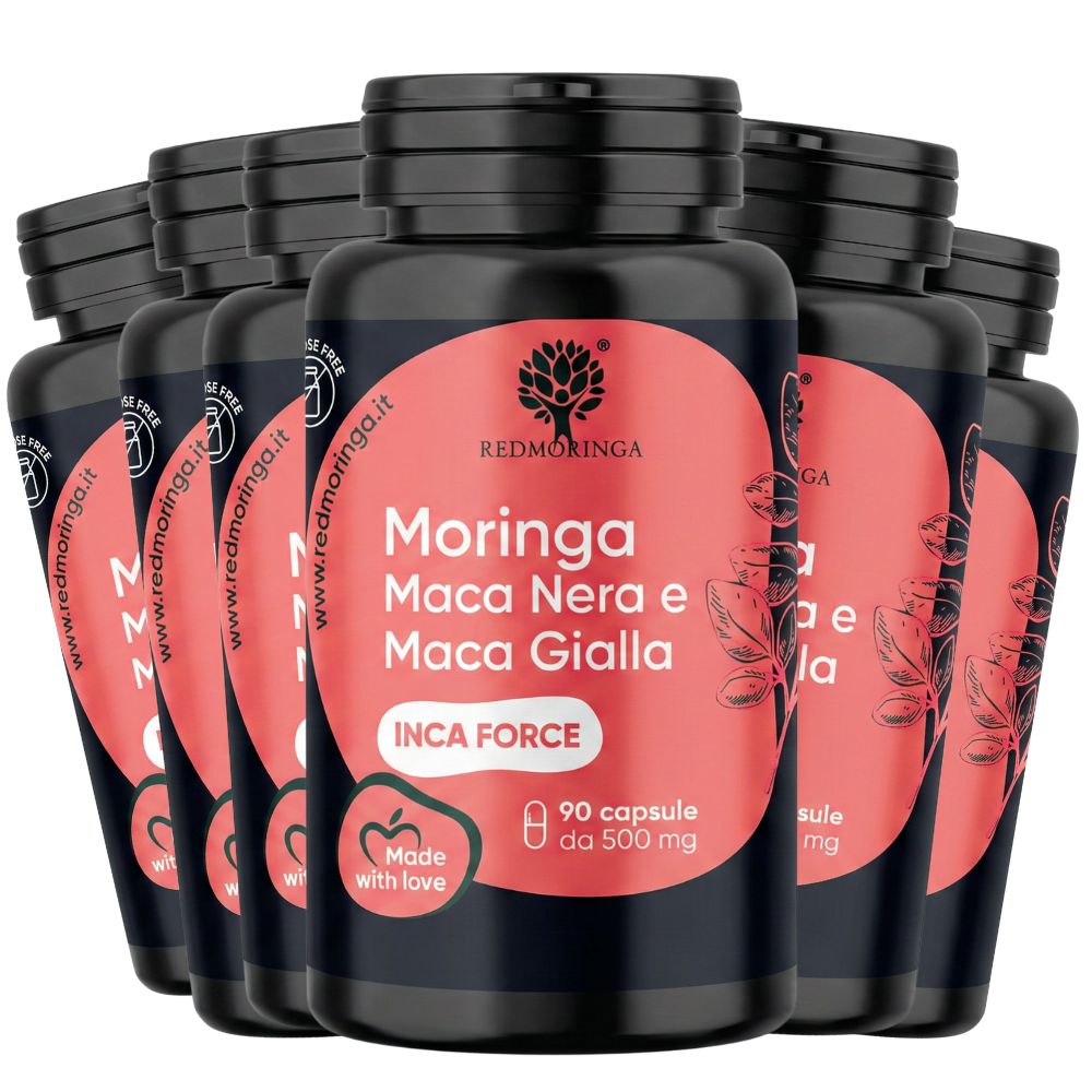 RedMoringa INCA FORCE Maca Nera e Gialla 100:1 540 Capsule