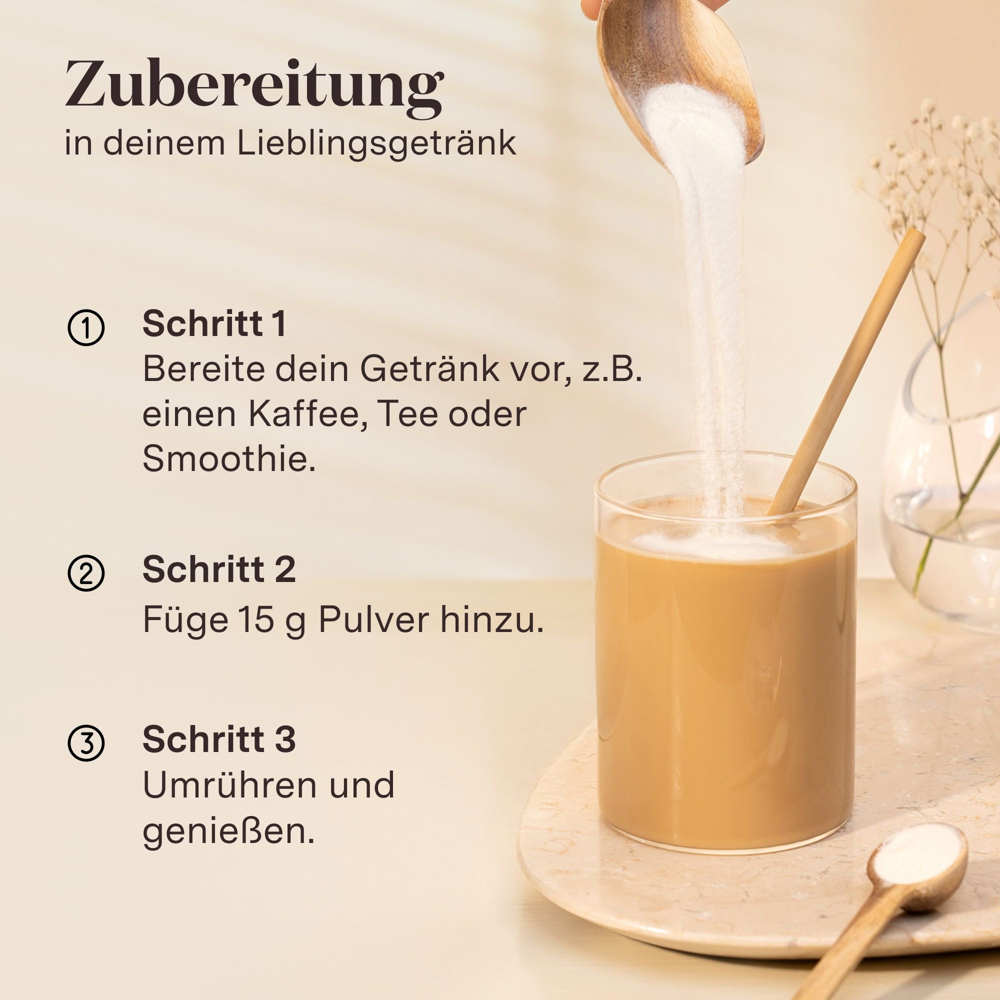 Glow25® Collagen Plus Sachets [10 Stück] - Kollagen Hydrolysat mit Vitamin C, Zink und Biotin
