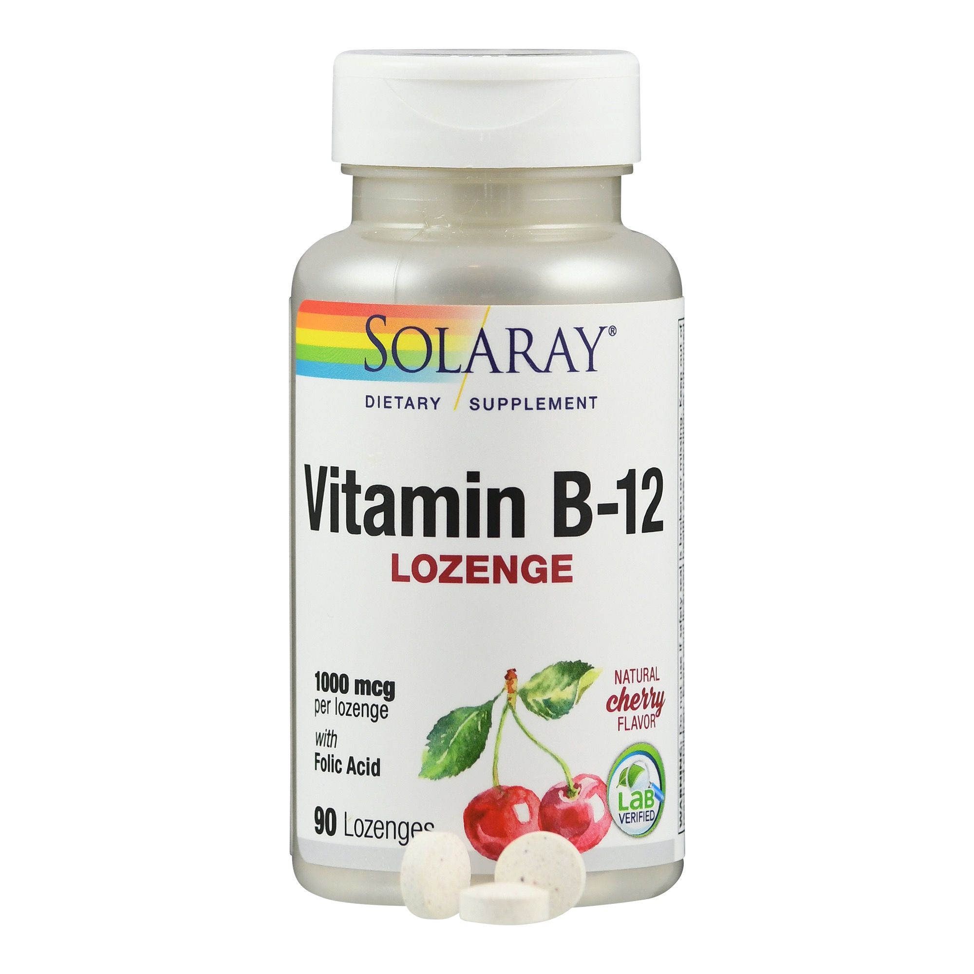 Solaray Vitamin B 12 1000 mcg mit Folsäure