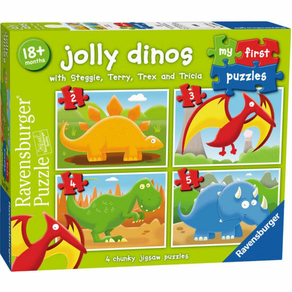 Dinosaurier-Puzzle 2+3+4+