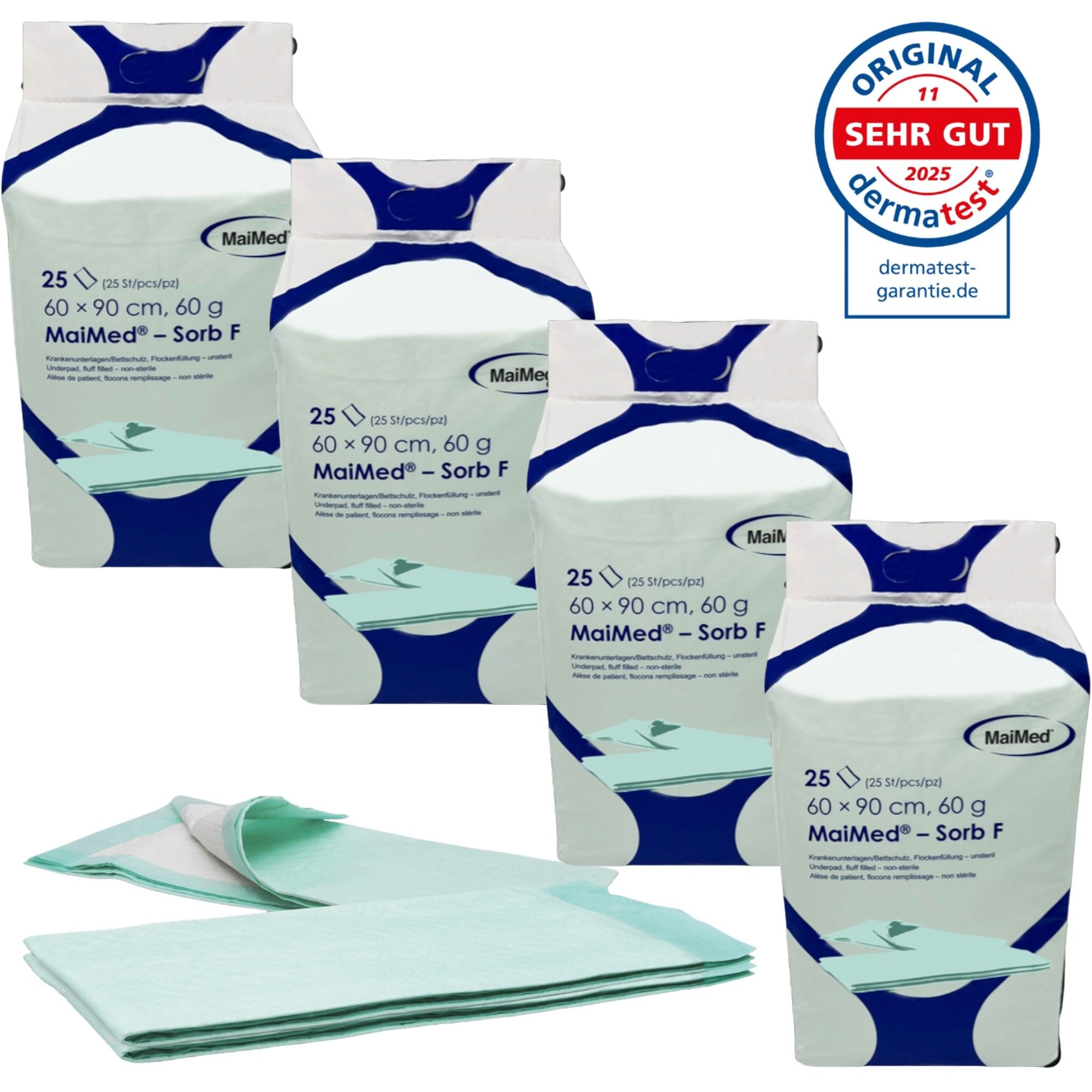 MaiMed Sorb F Inkontinenzunterlagen 60 x 90 cm Krankenunterlagen Einweg
