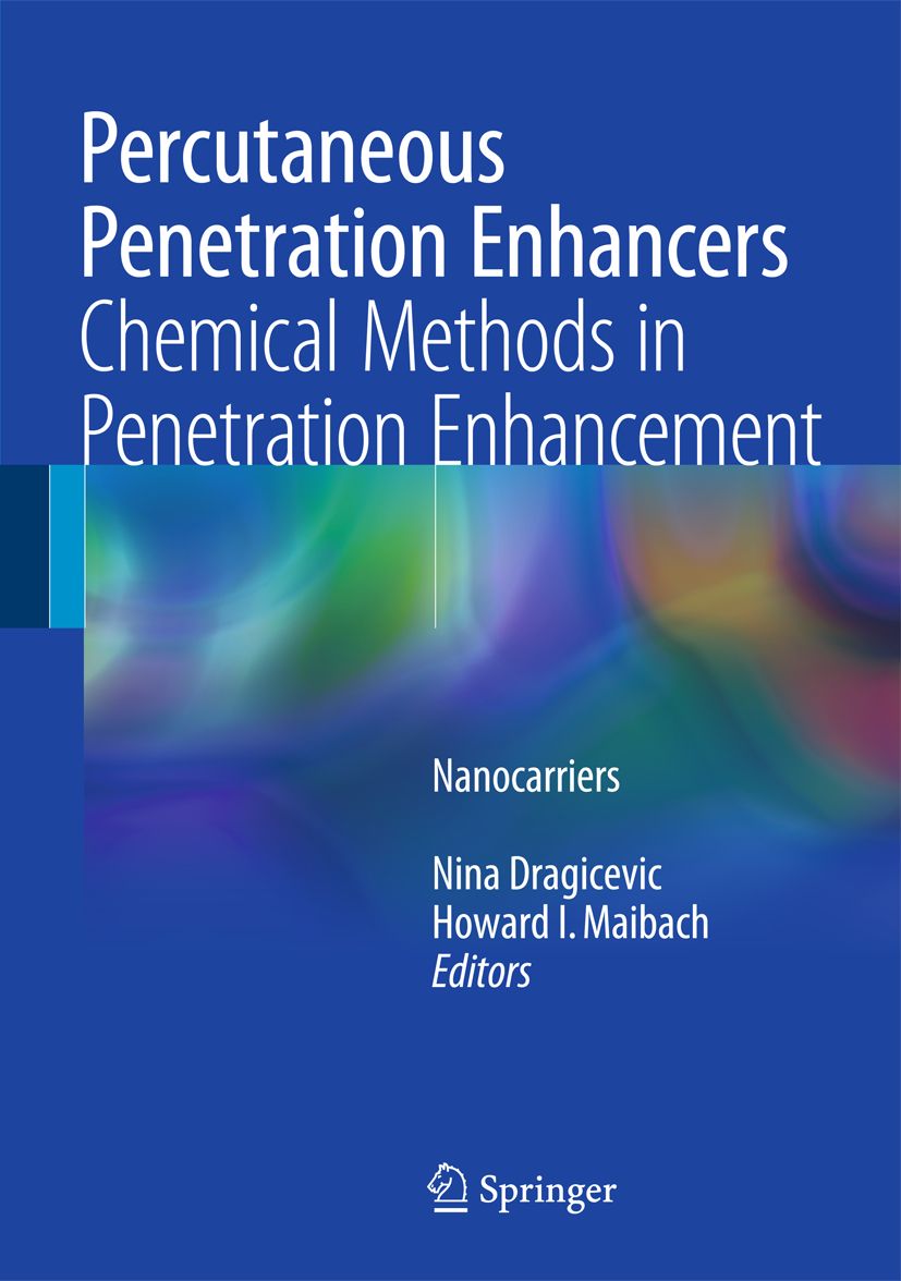 Buchcover mit Titel: Percutaneous Penetration Enhancers. Autoren: Nina Dragicevic, Howard I. Maibach. Verlag: Springer.