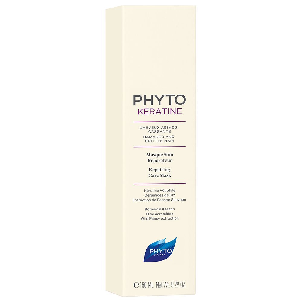 Produktverpackung mit Produktnamen und Text. Marke PHYTO. Weißer Hintergrund.